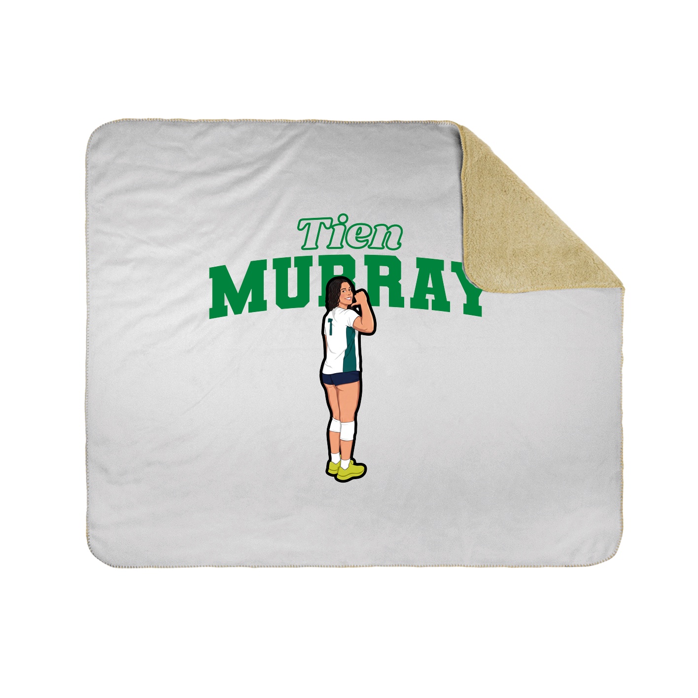 Throw Blanket — Name Arch in White
