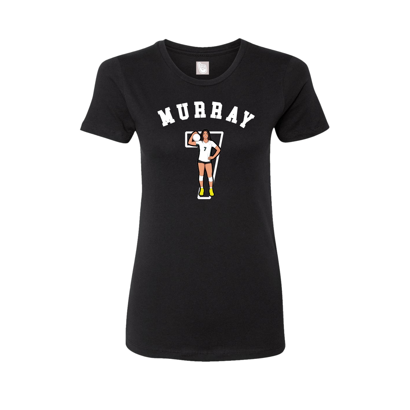 Fitted Women's Tee — Shirsey Arch in Black