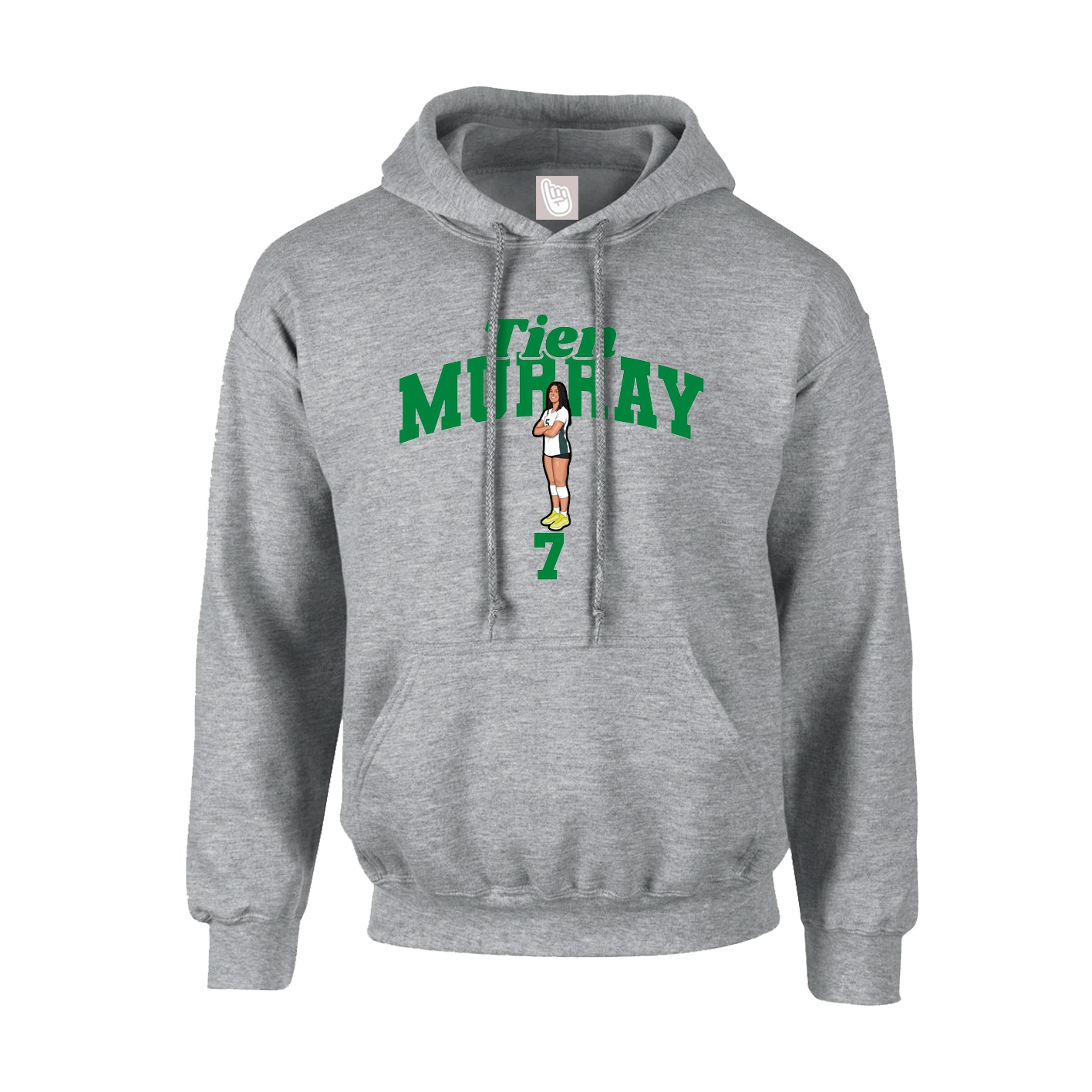 Youth Hoodie — Signature Arch in Grey