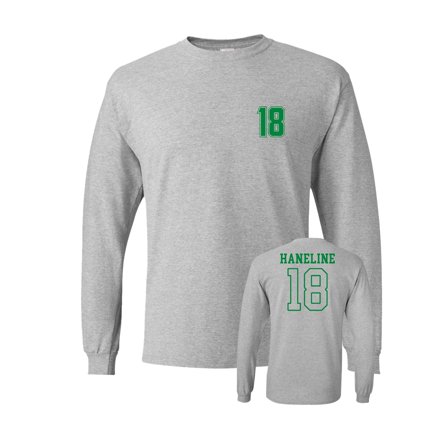 Long Sleeve Tee — Chest Back in Grey