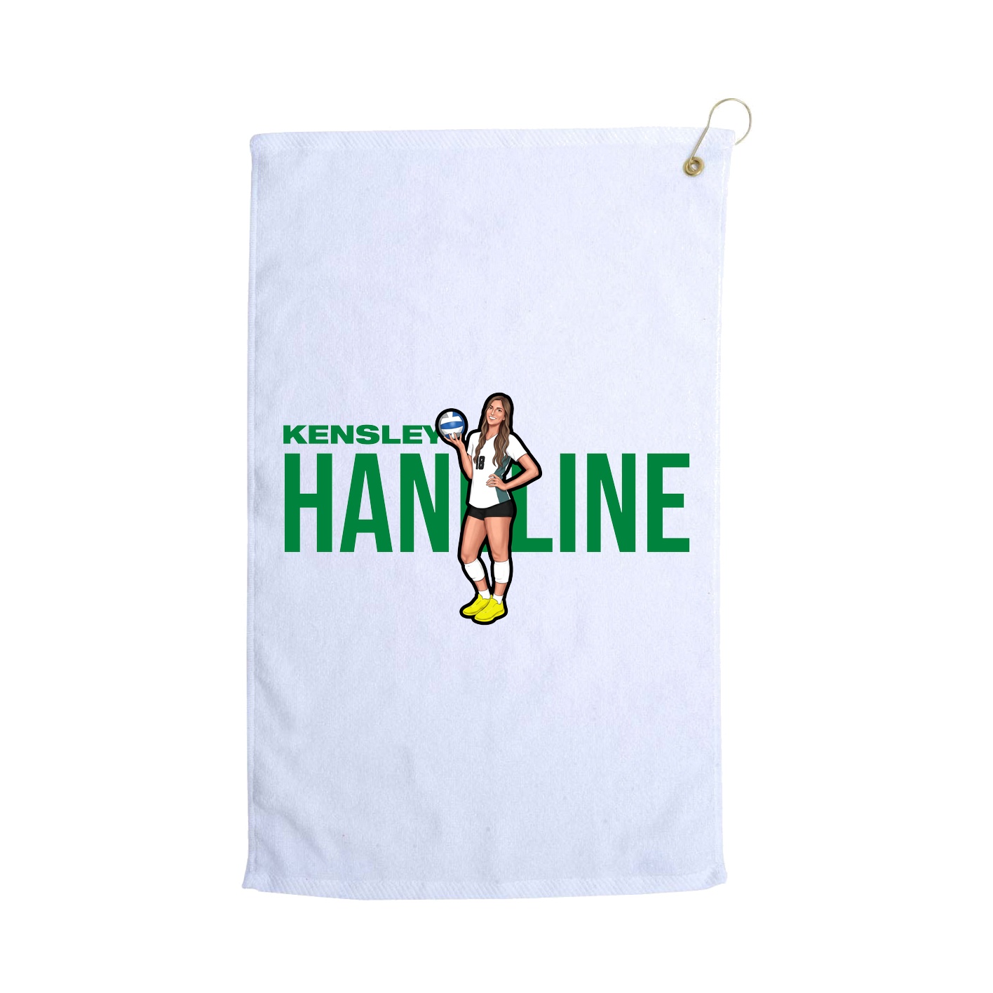 Golf Towel — Player Name in White