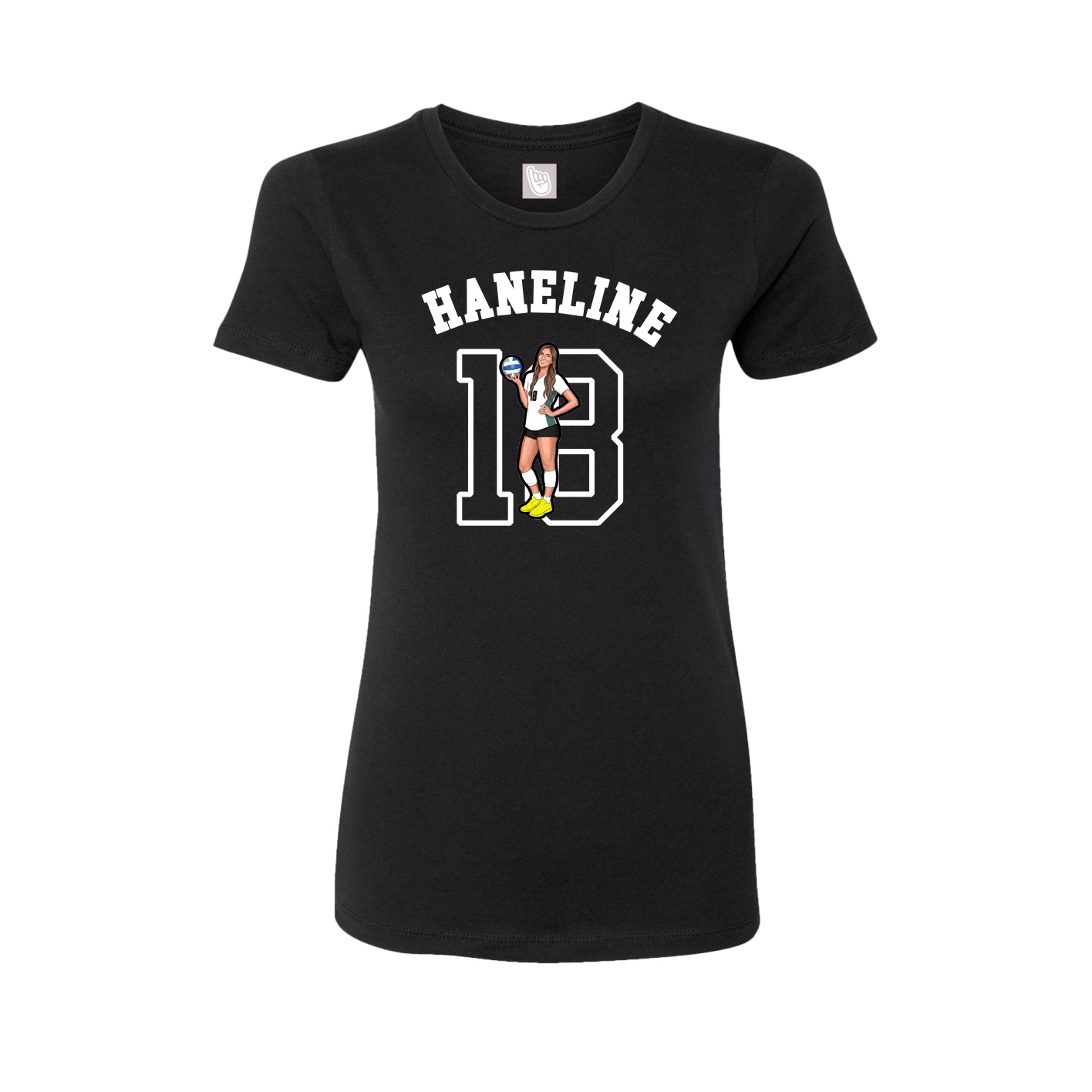 Fitted Women's Tee — Shirsey Arch in Black
