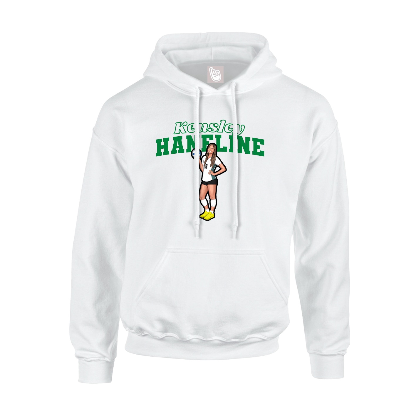 Hoodie — Name Arch in White