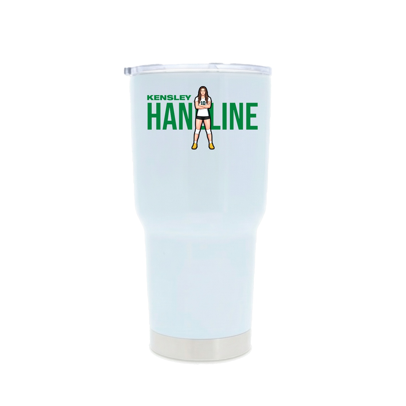 30oz Stainless Steel Tumbler — Player Name in White