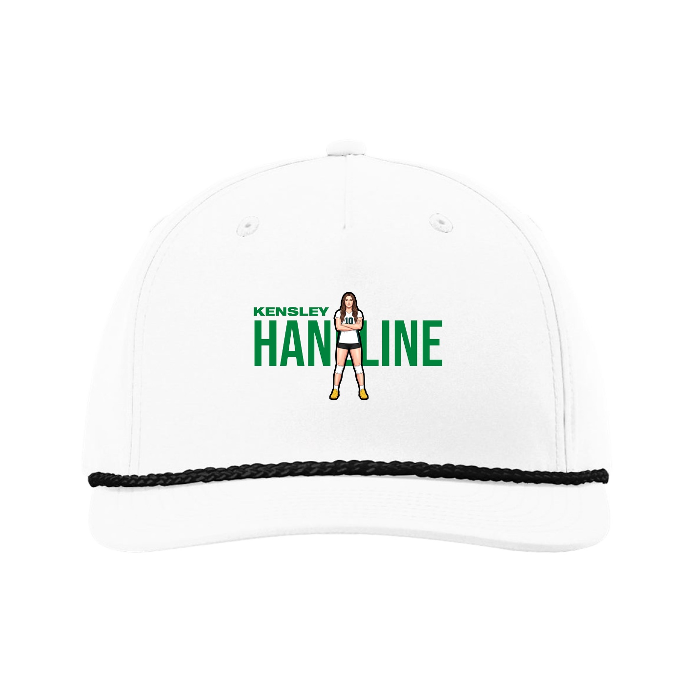 Five-Panel Classic Rope Cap — Player Name in White