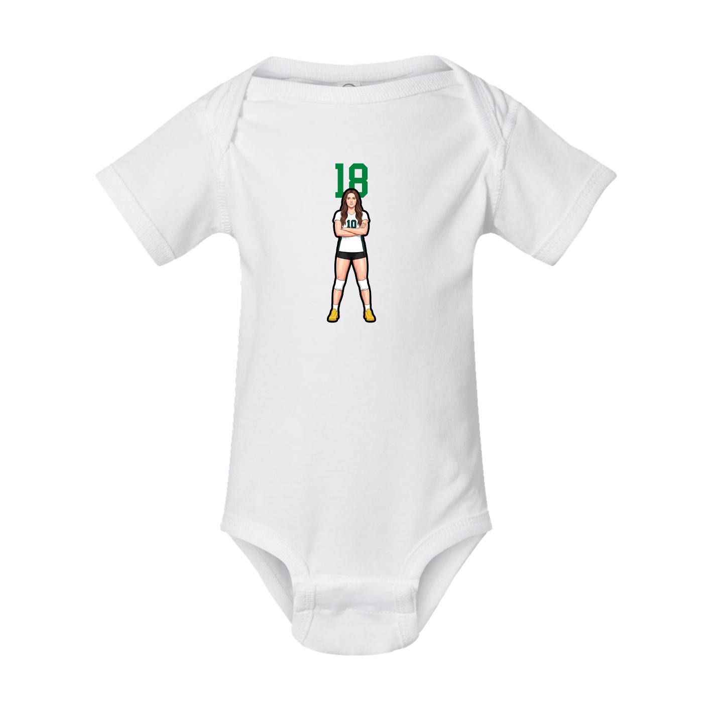 Baby Onesie — Number Top in White
