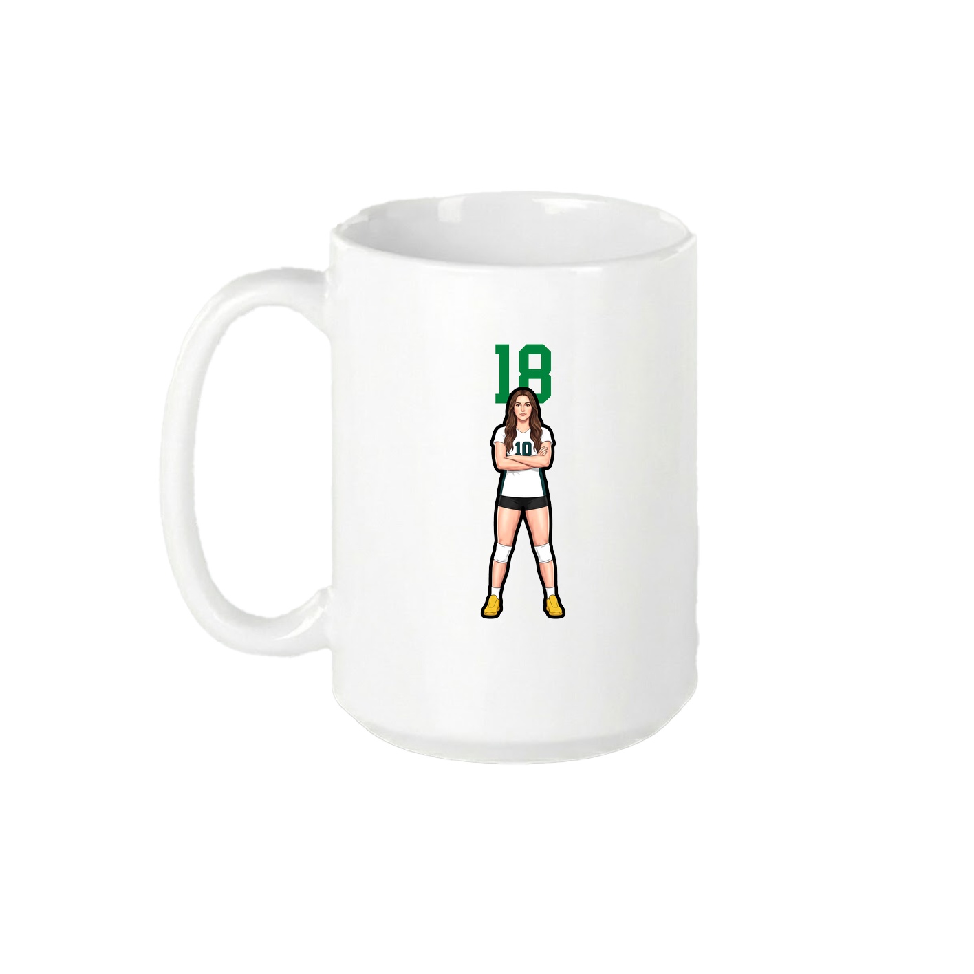 15oz Coffee Mug — Number Top in White