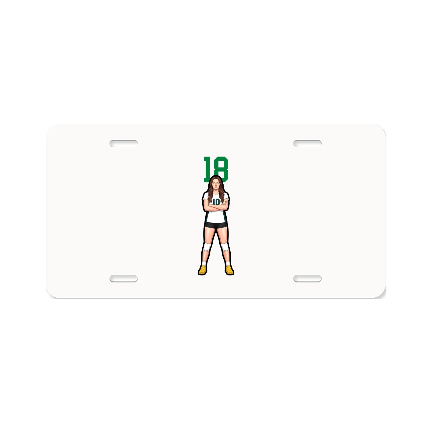License Plate — Number Top in Classic
