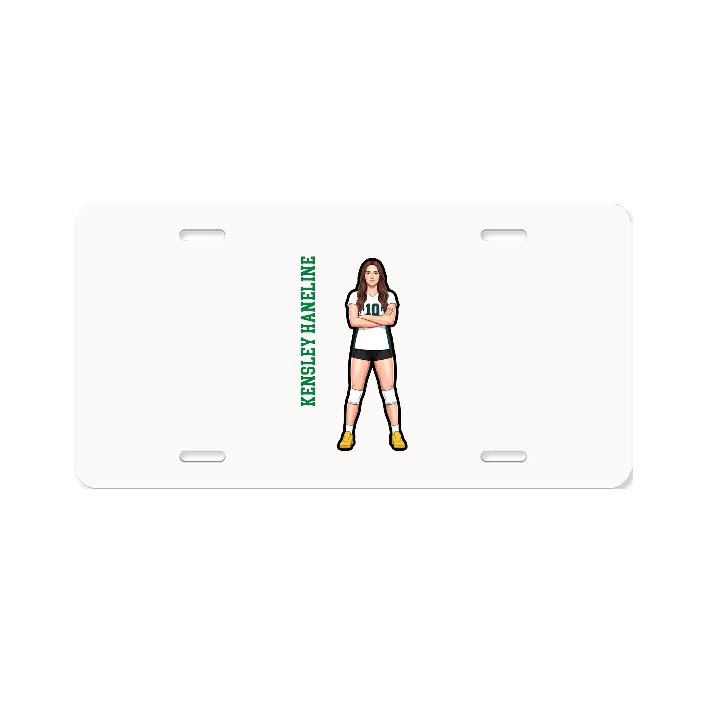 License Plate — Name Vertical in Classic