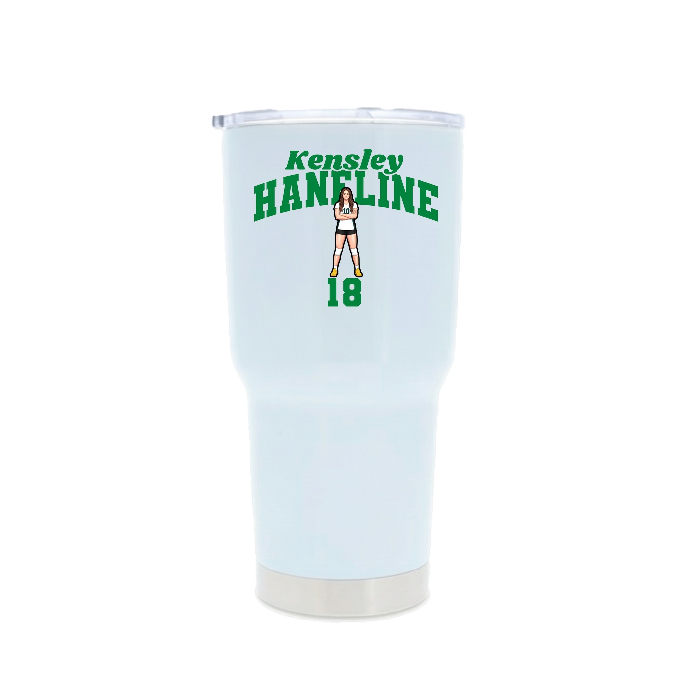 30oz Stainless Steel Tumbler — Signature Arch in White