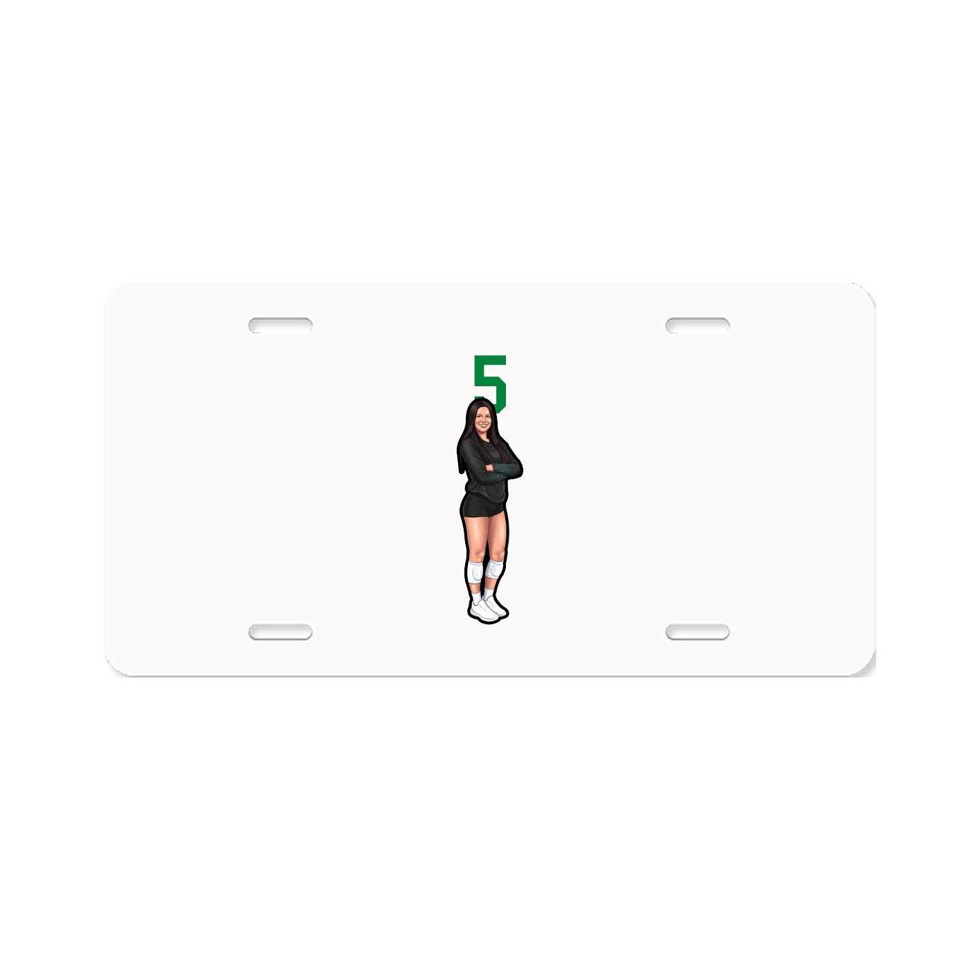 License Plate — Number Top in Classic