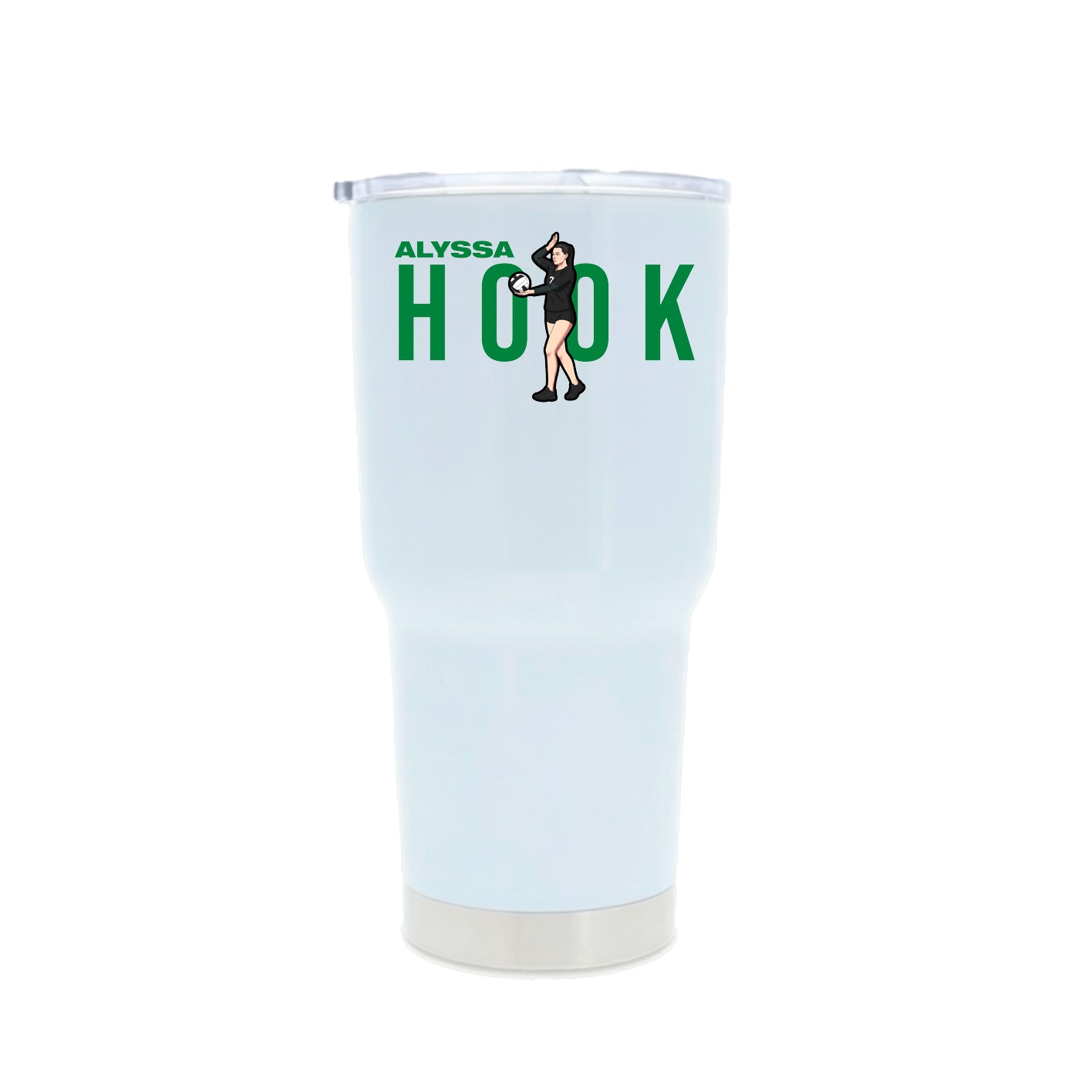 30oz Stainless Steel Tumbler — Player Name in White