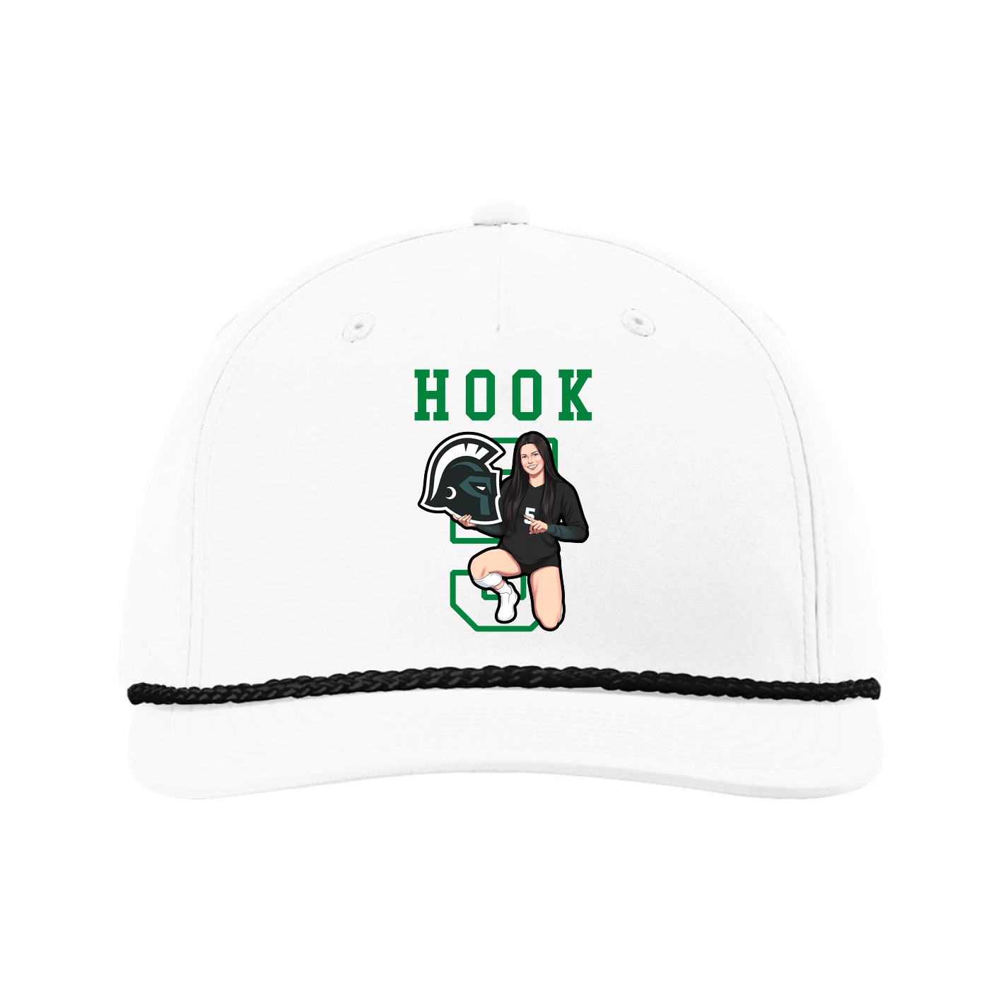 Five-Panel Classic Rope Cap — Shirsey in White