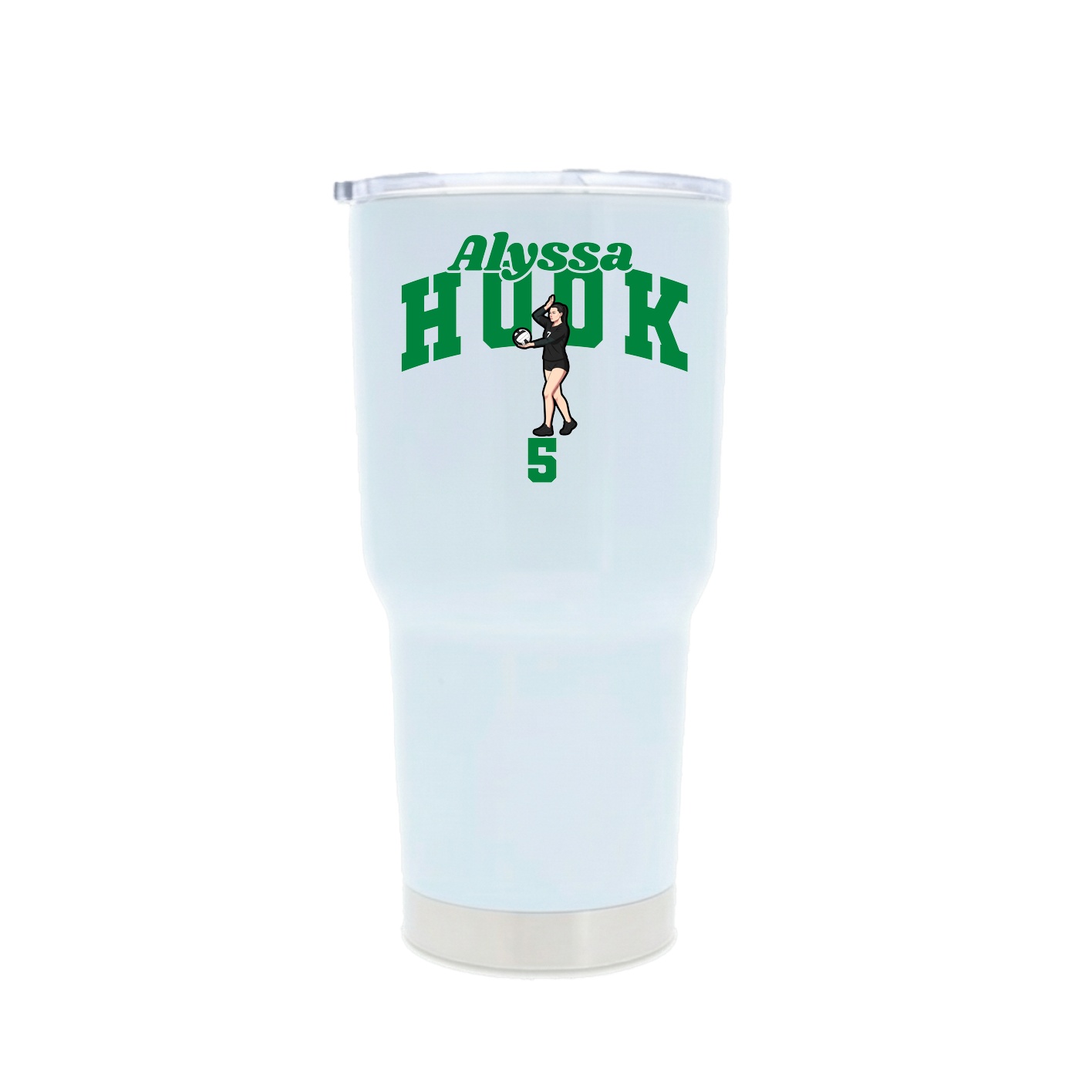 30oz Stainless Steel Tumbler — Signature Arch in White