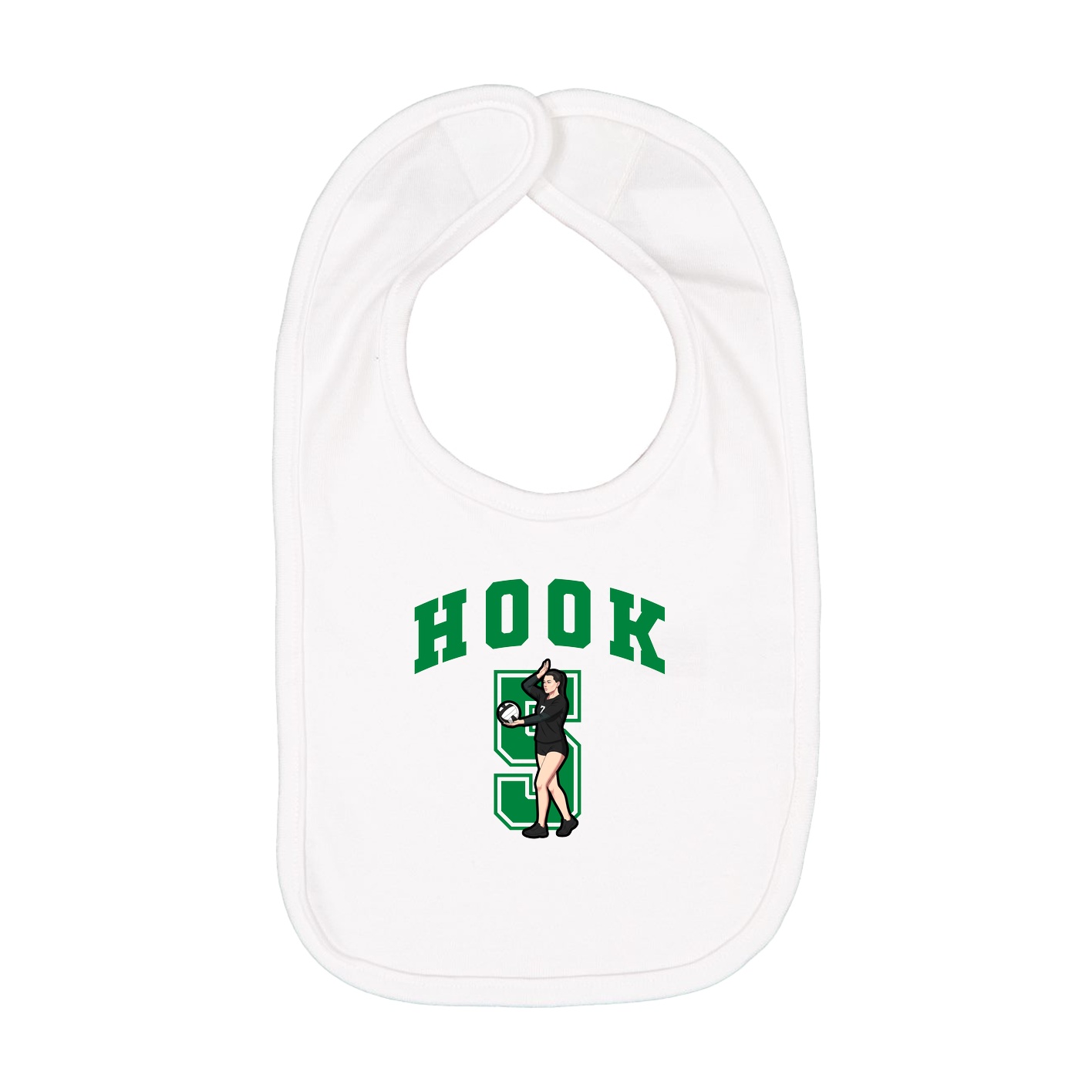 Infant Bib — Number in White