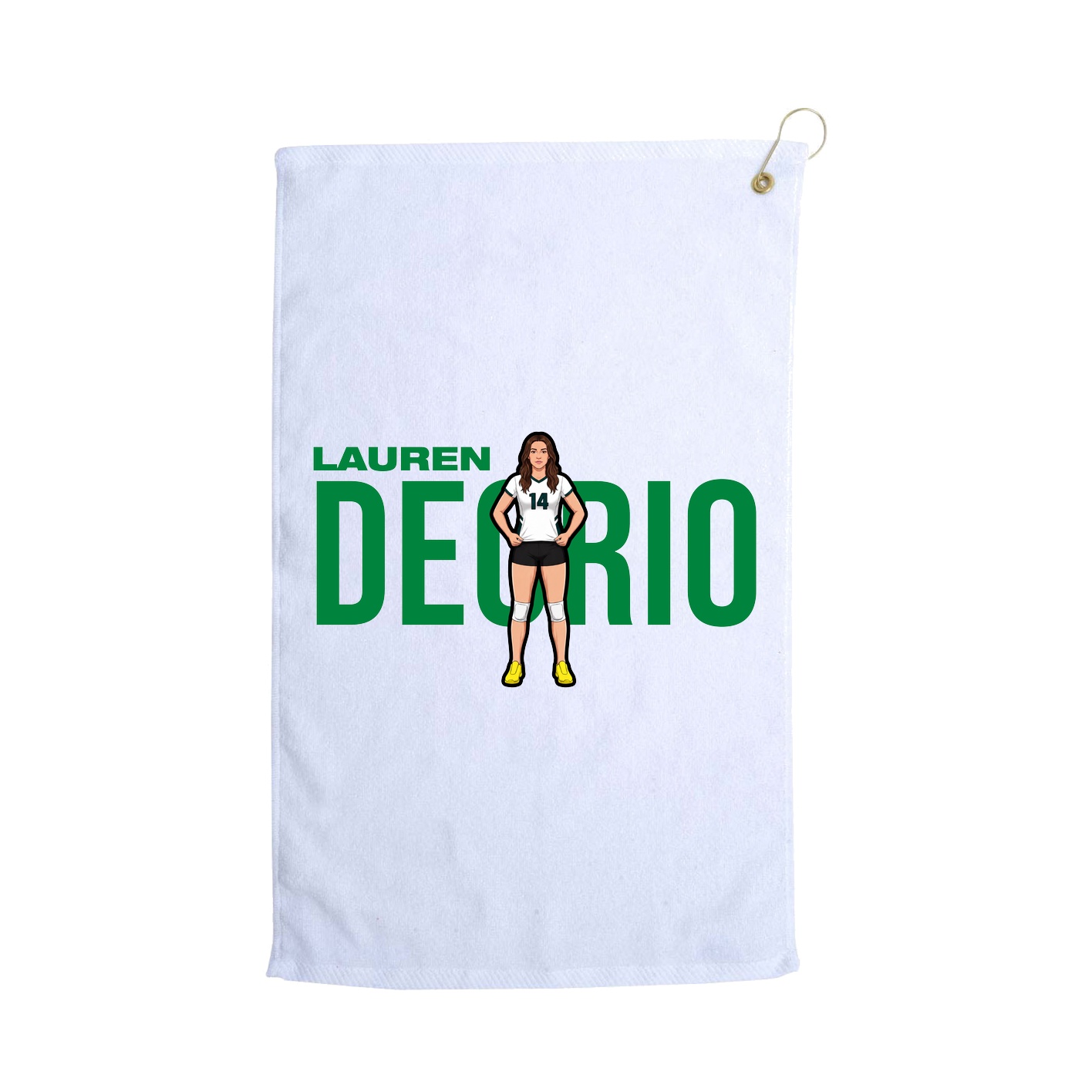 Golf Towel — Player Name in White