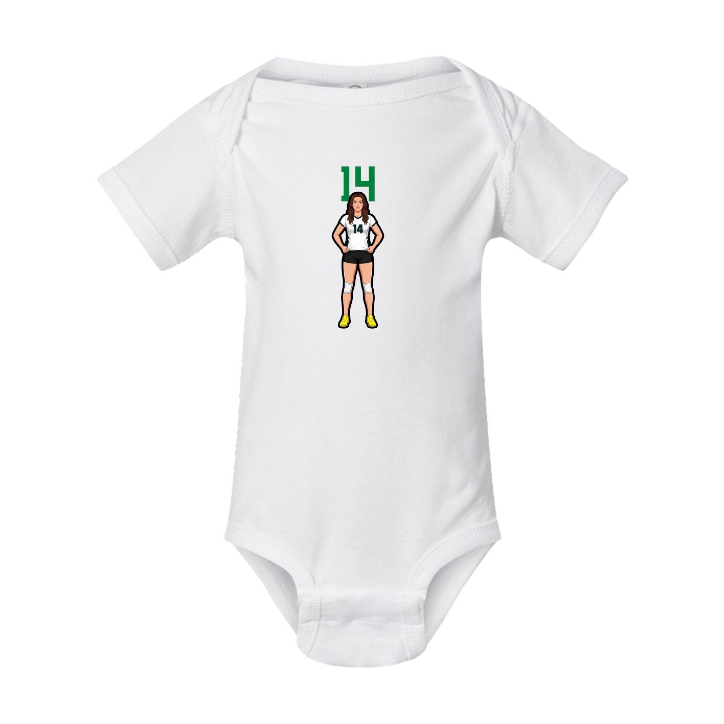 Baby Onesie — Number Top in White
