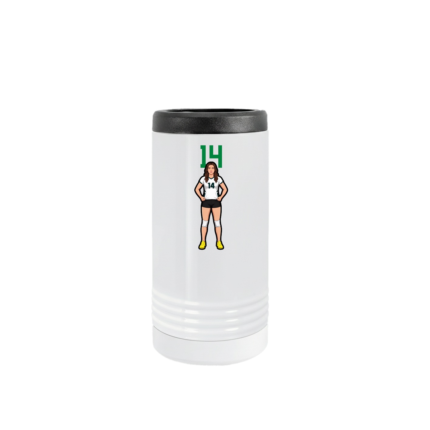 Slim Beverage Holder — Number Top in White