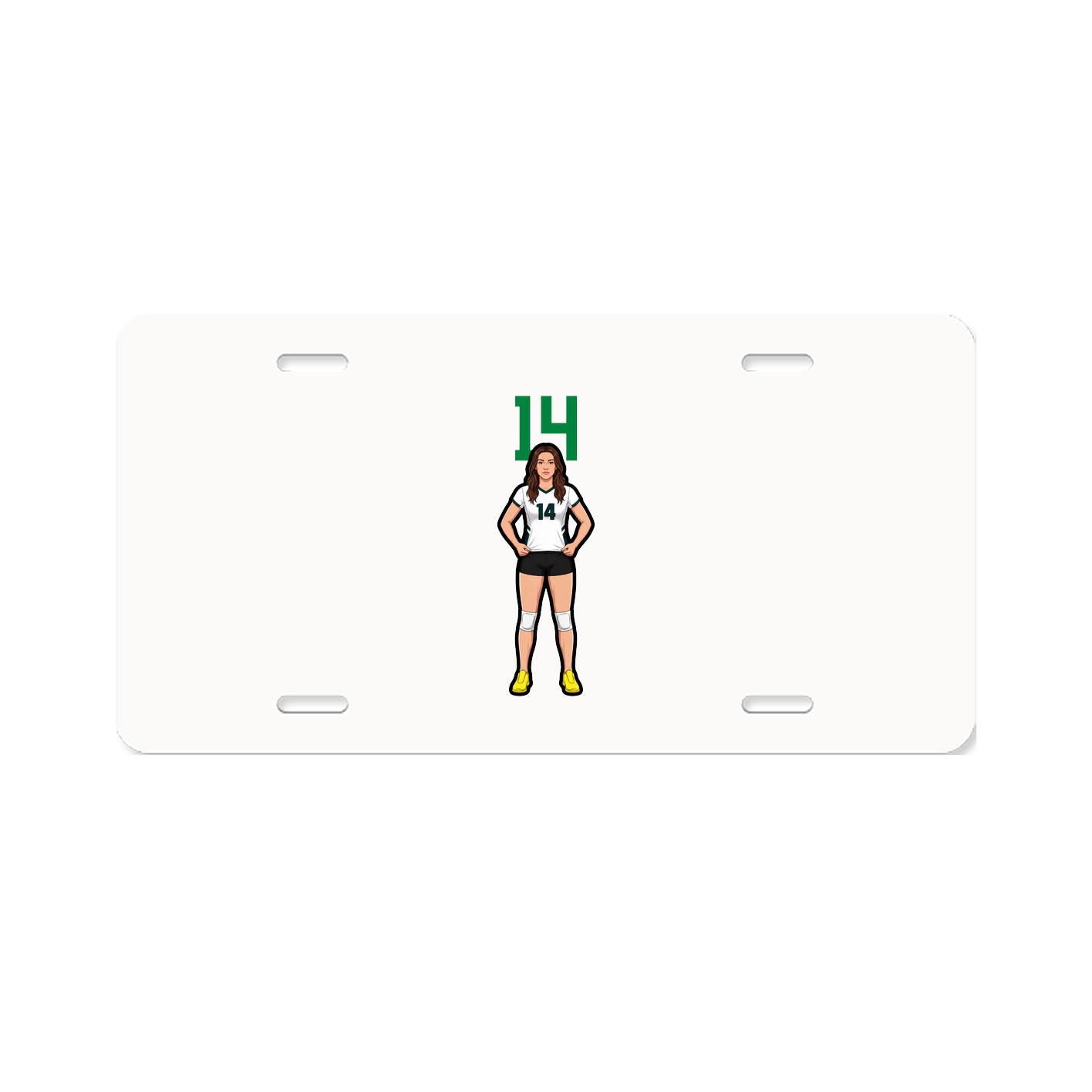 License Plate — Number Top in Classic