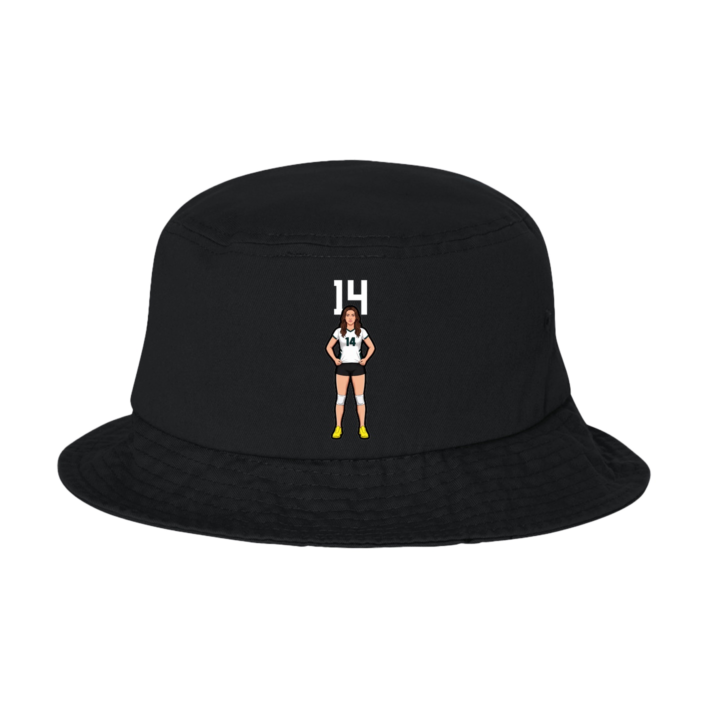 Bucket Cap — Number Top in Black