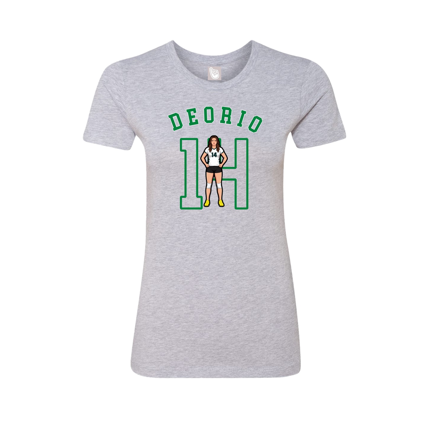 Fitted Women's Tee — Shirsey Arch in Grey