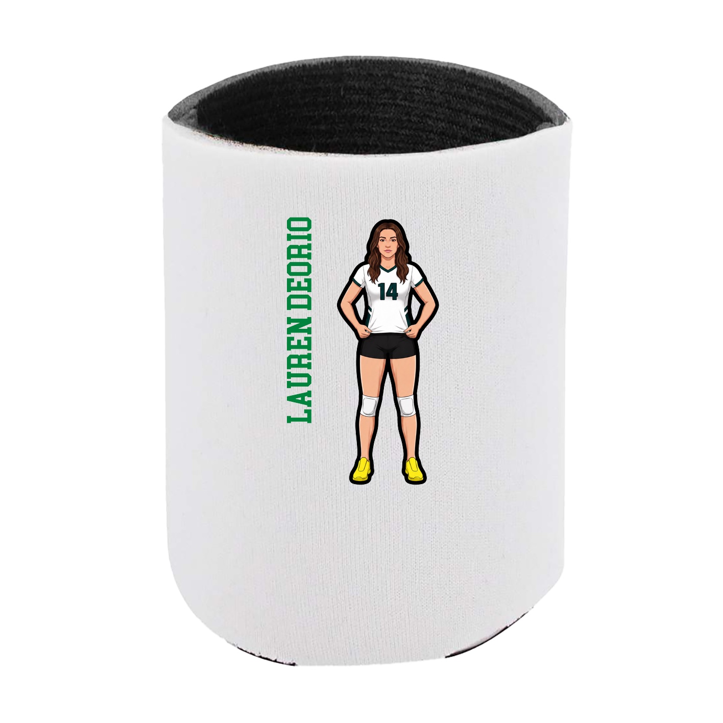 Can Holder — Name Vertical in White