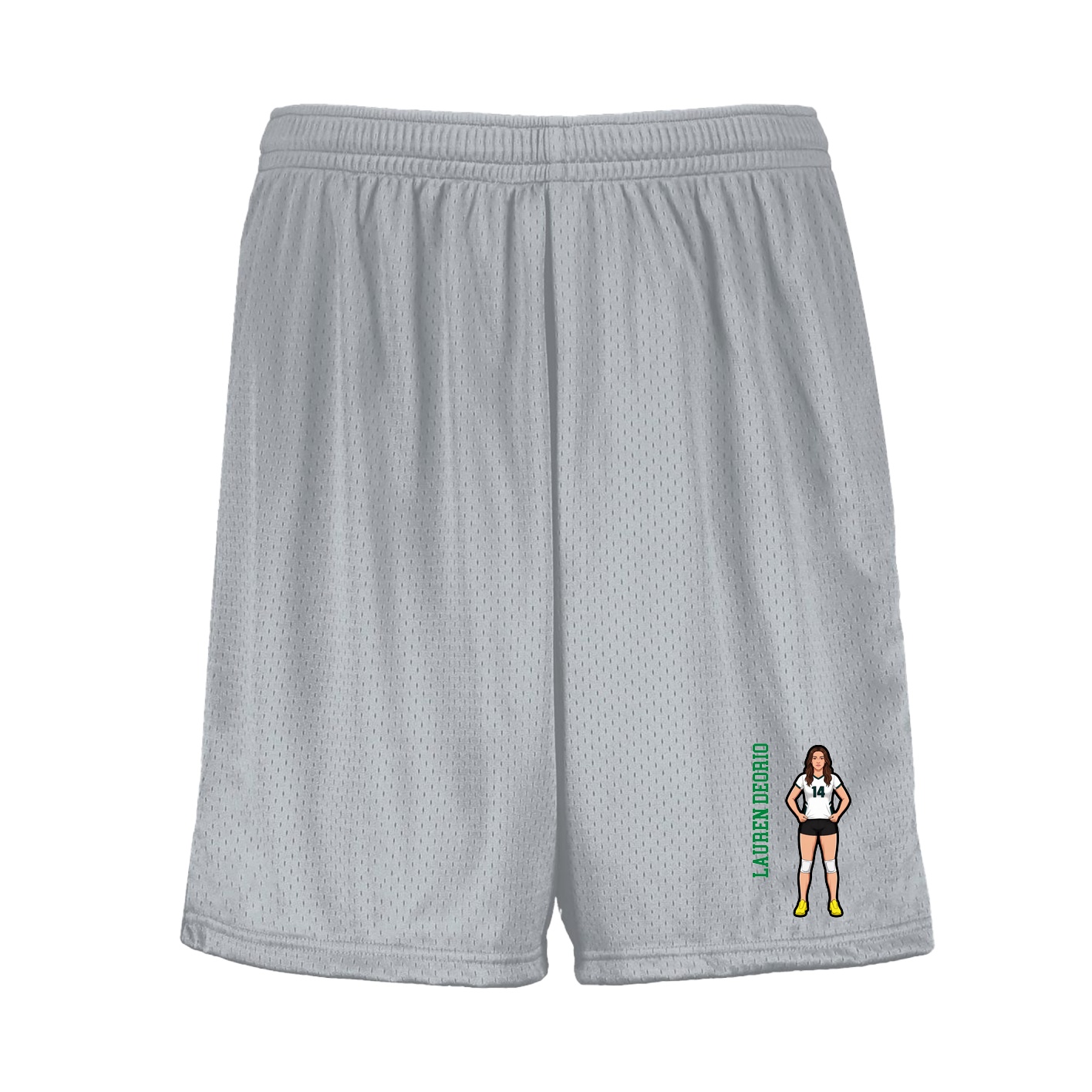 Shorts — Name Vertical in Silver