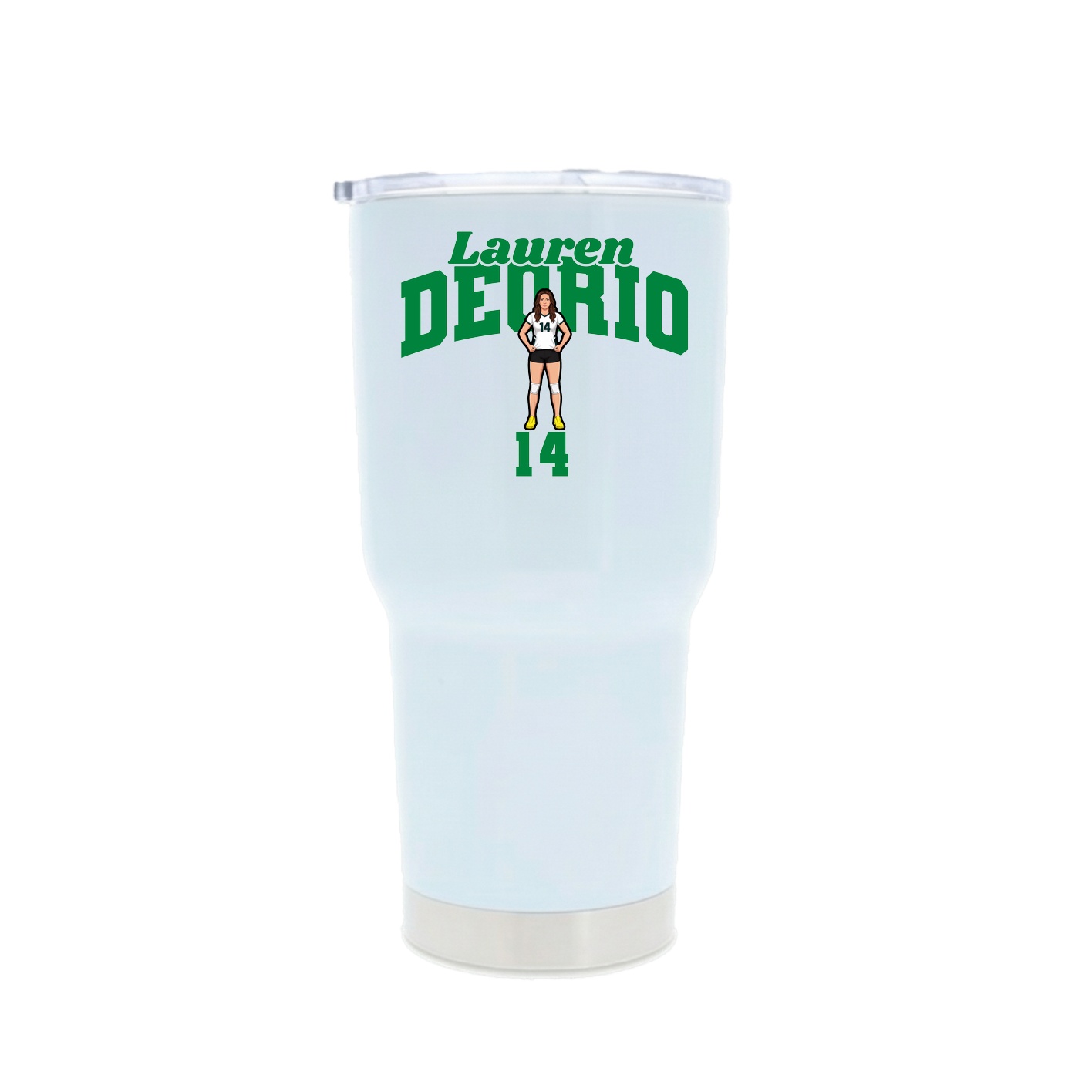 30oz Stainless Steel Tumbler — Signature Arch in White