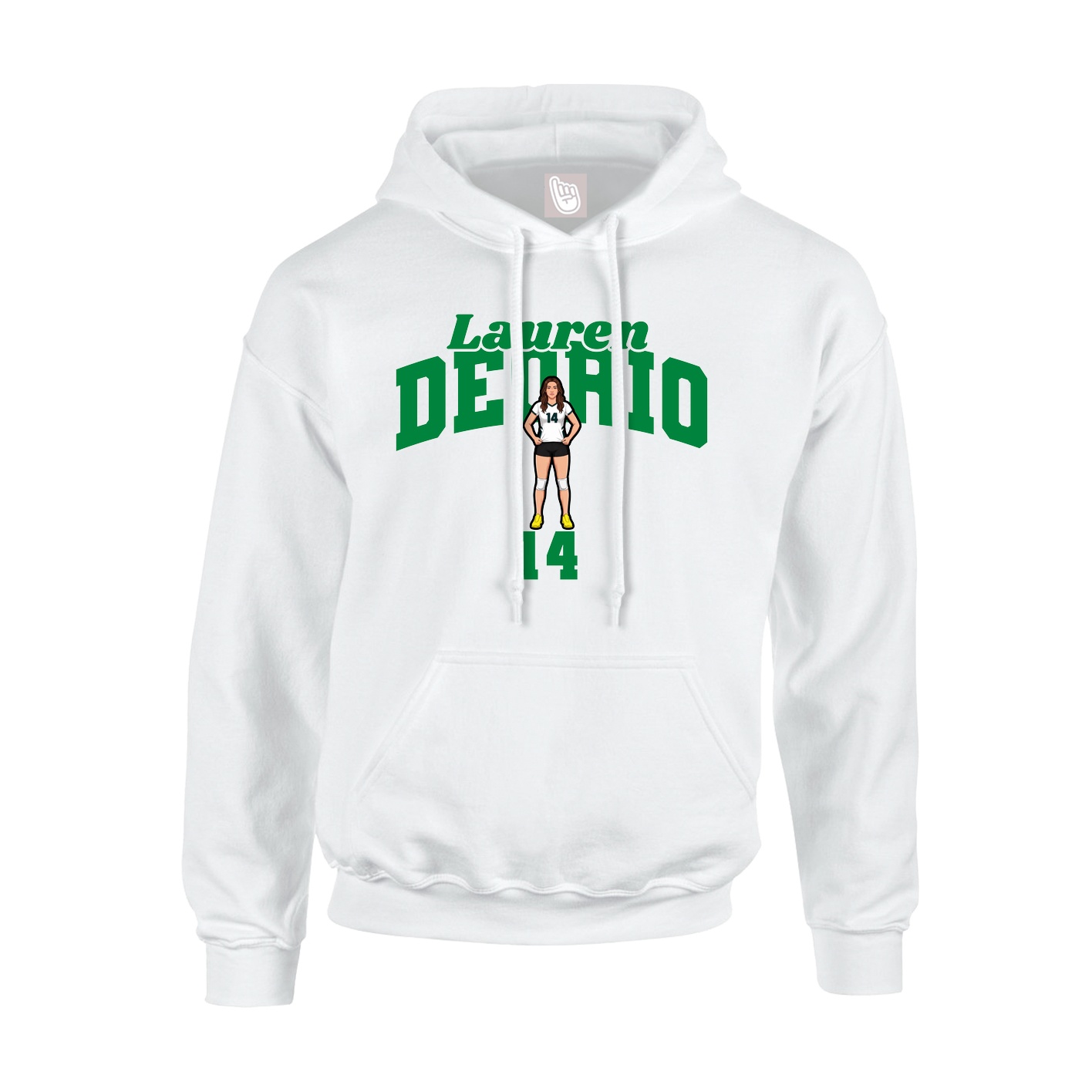Hoodie — Signature Arch in White