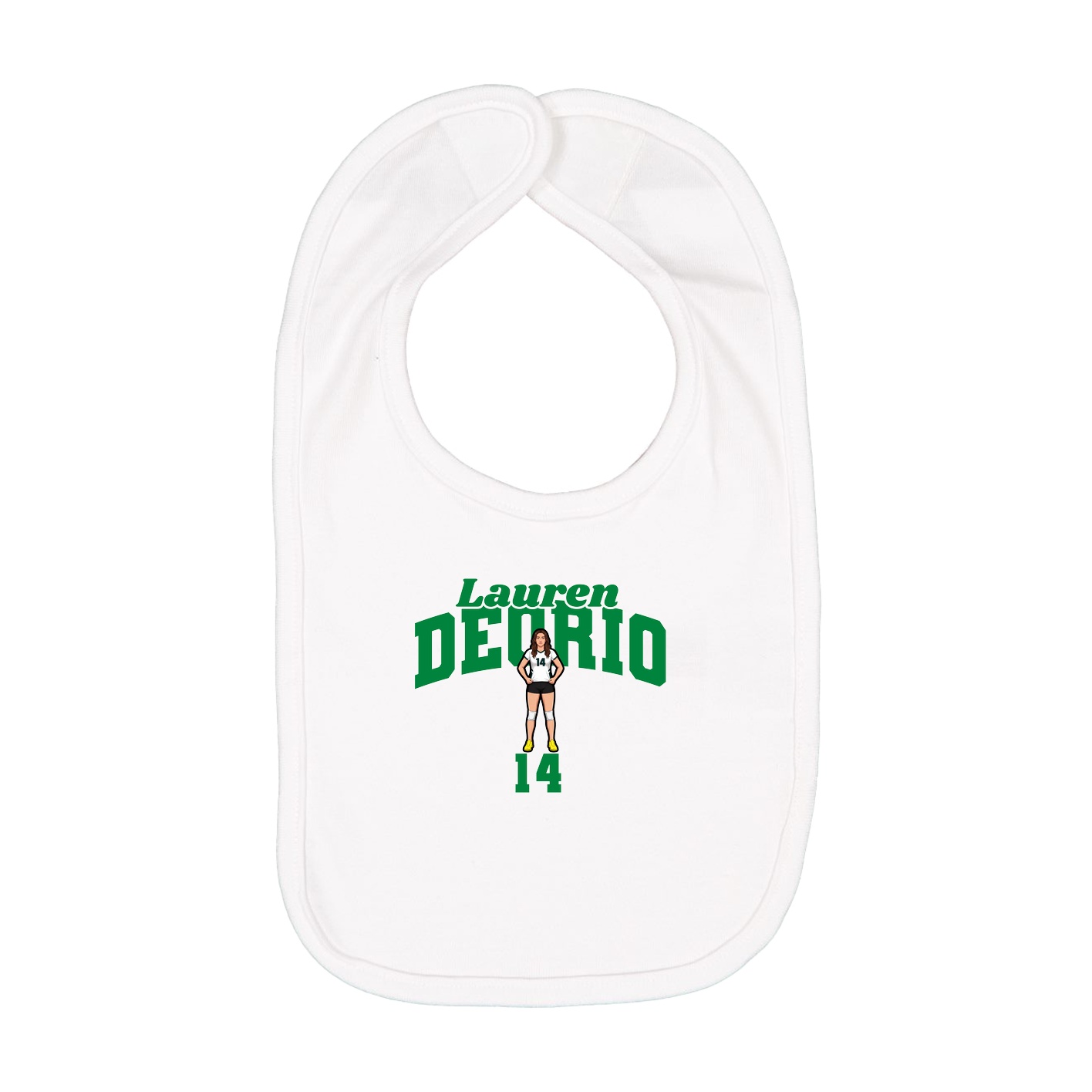 Infant Bib — Signature Arch in White