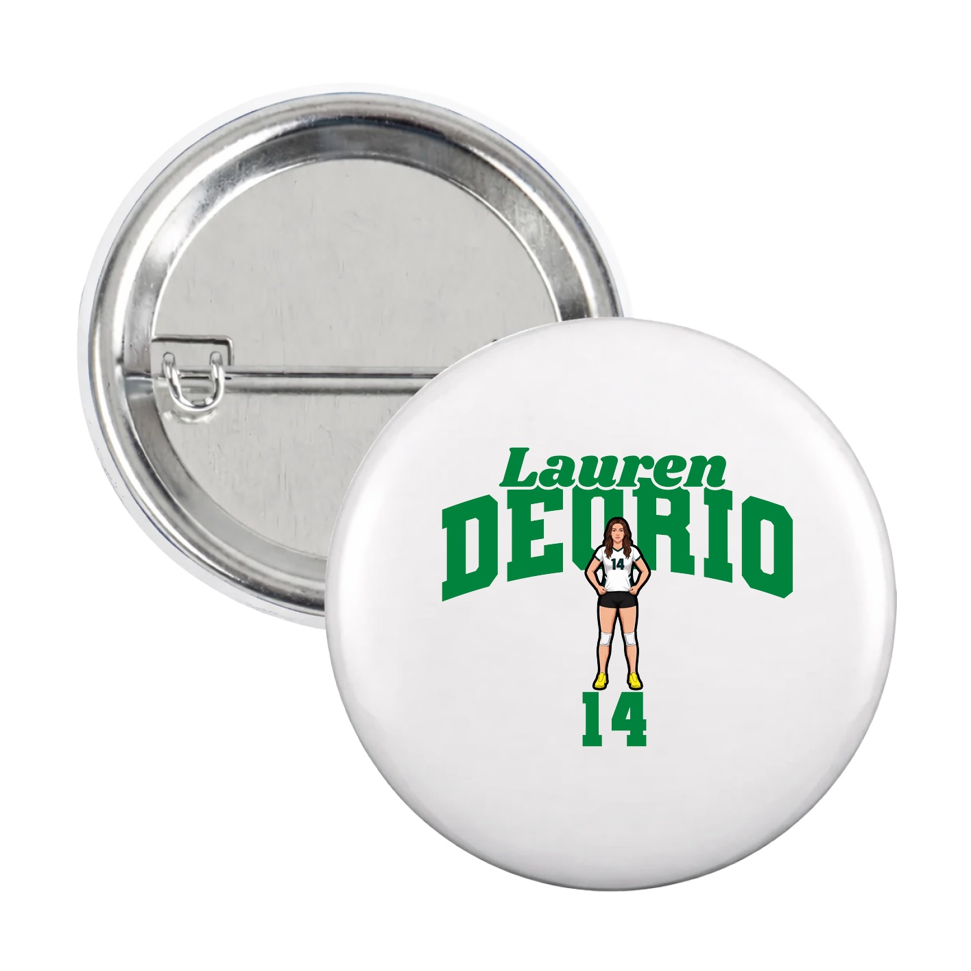 Game Day Button — Signature Arch in White