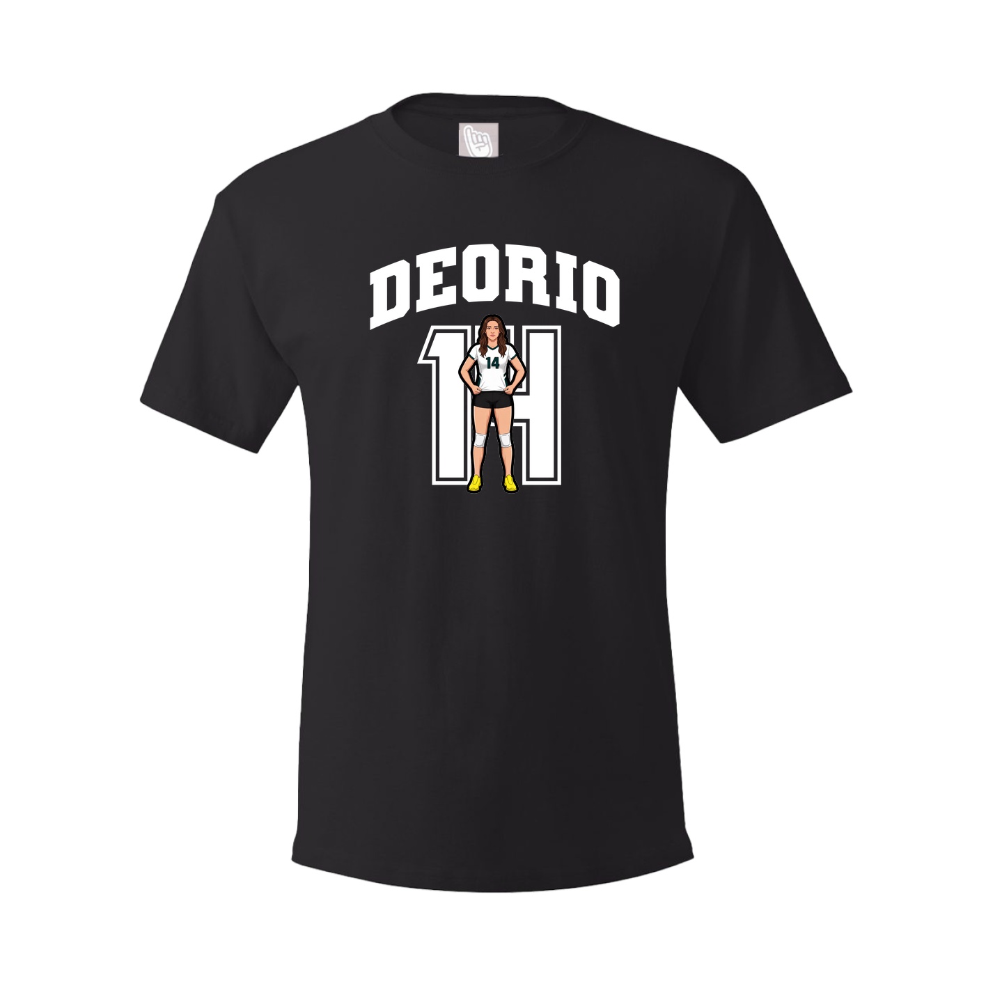Youth Tee — Number in Black