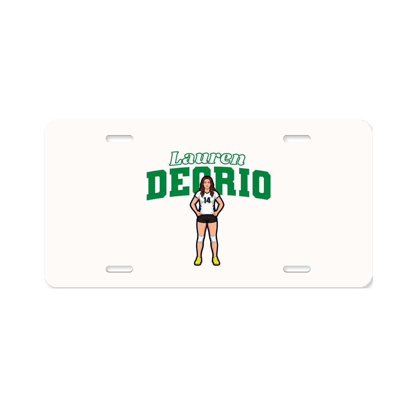 License Plate — Name Arch in Classic