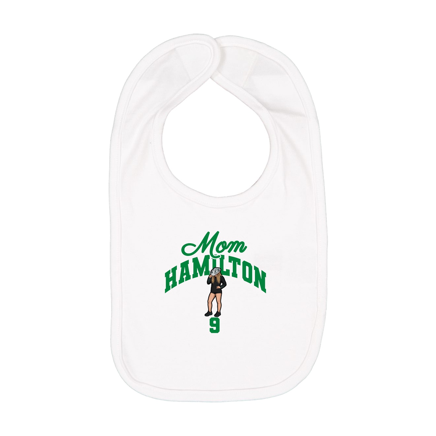 Infant Bib — Mothers Day Arch in White