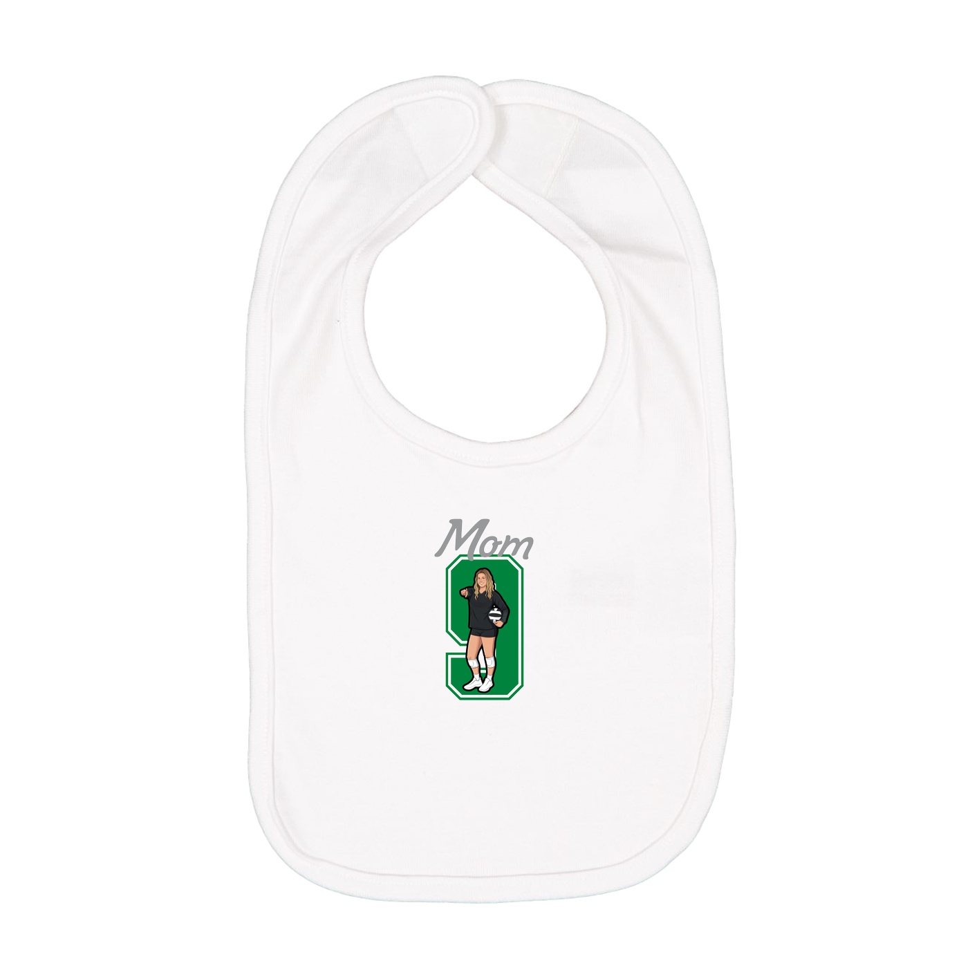 Infant Bib — Mothers Day Shirsey in White