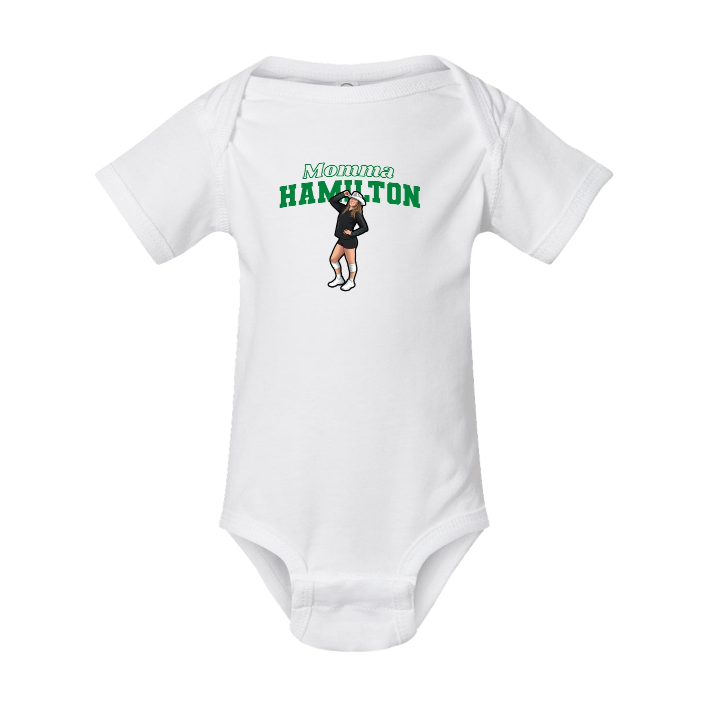 Baby Onesie — Mothers Day Block in White