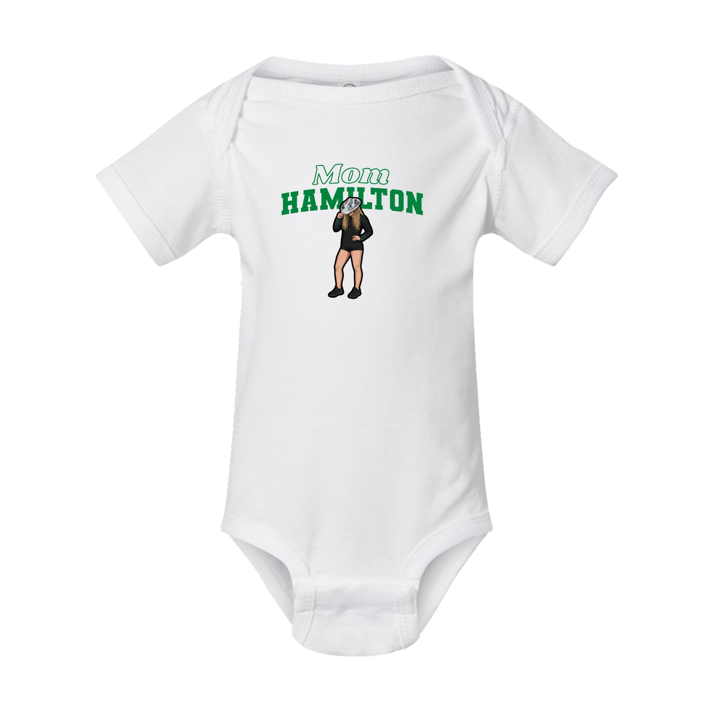 Baby Onesie — Mothers Day Block in White