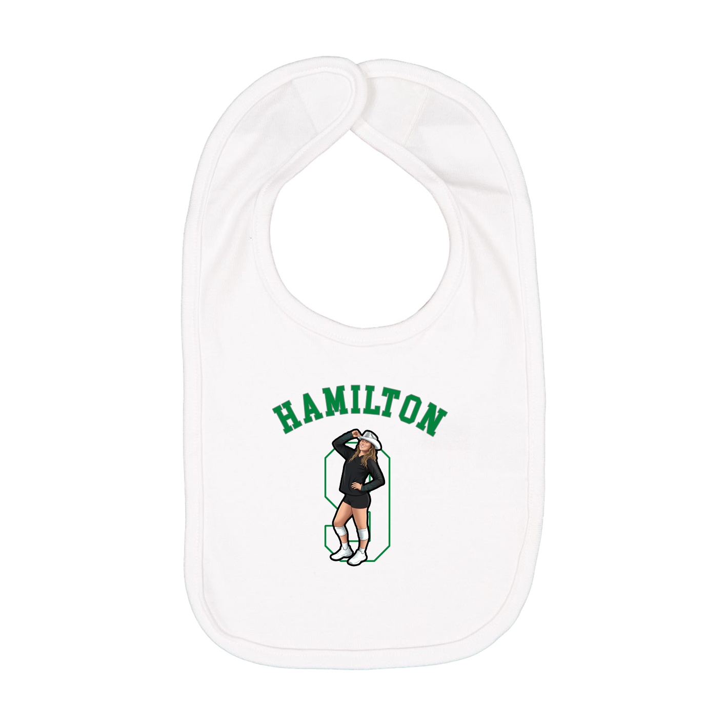 Infant Bib — Shirsey Arch in White