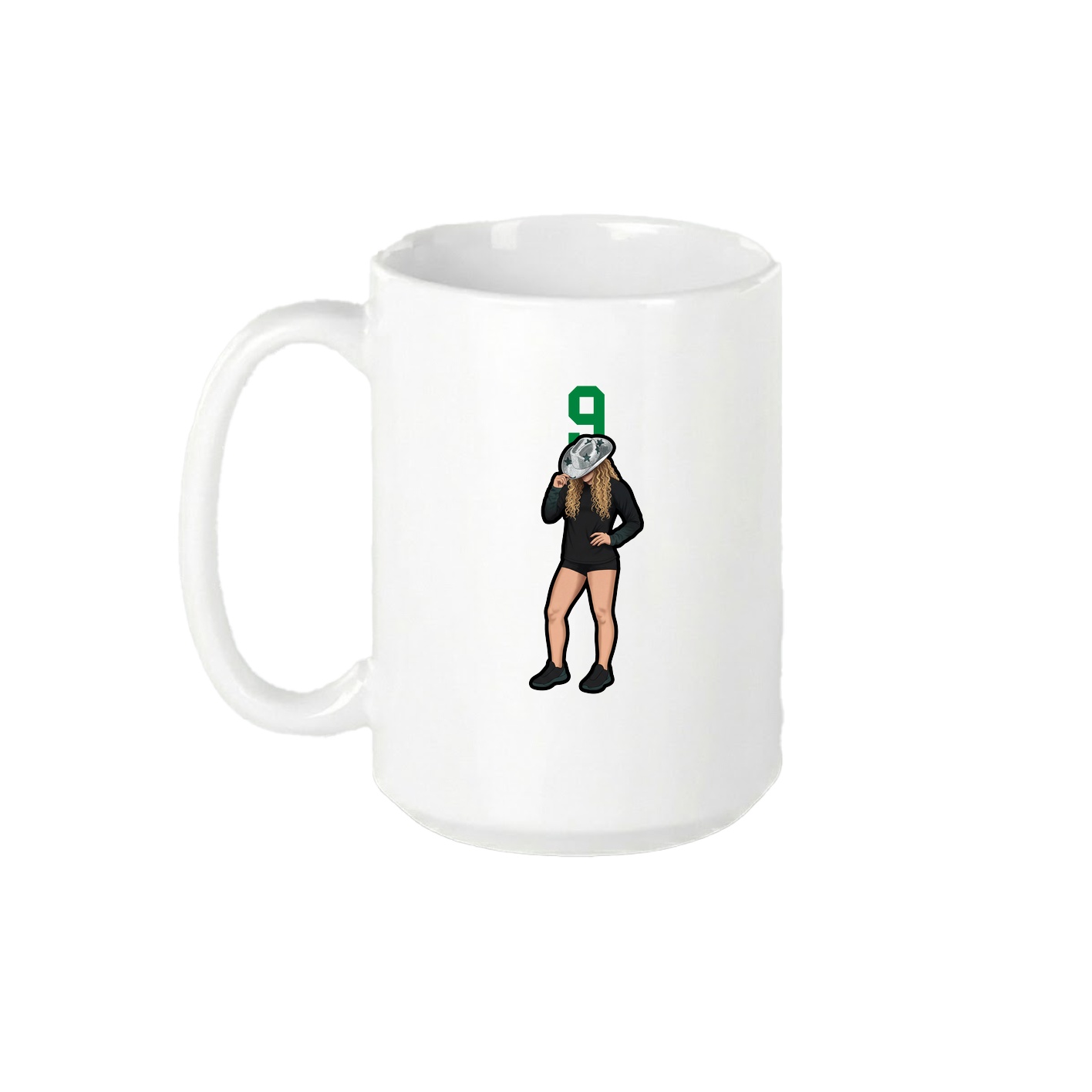 15oz Coffee Mug — Number Top in White