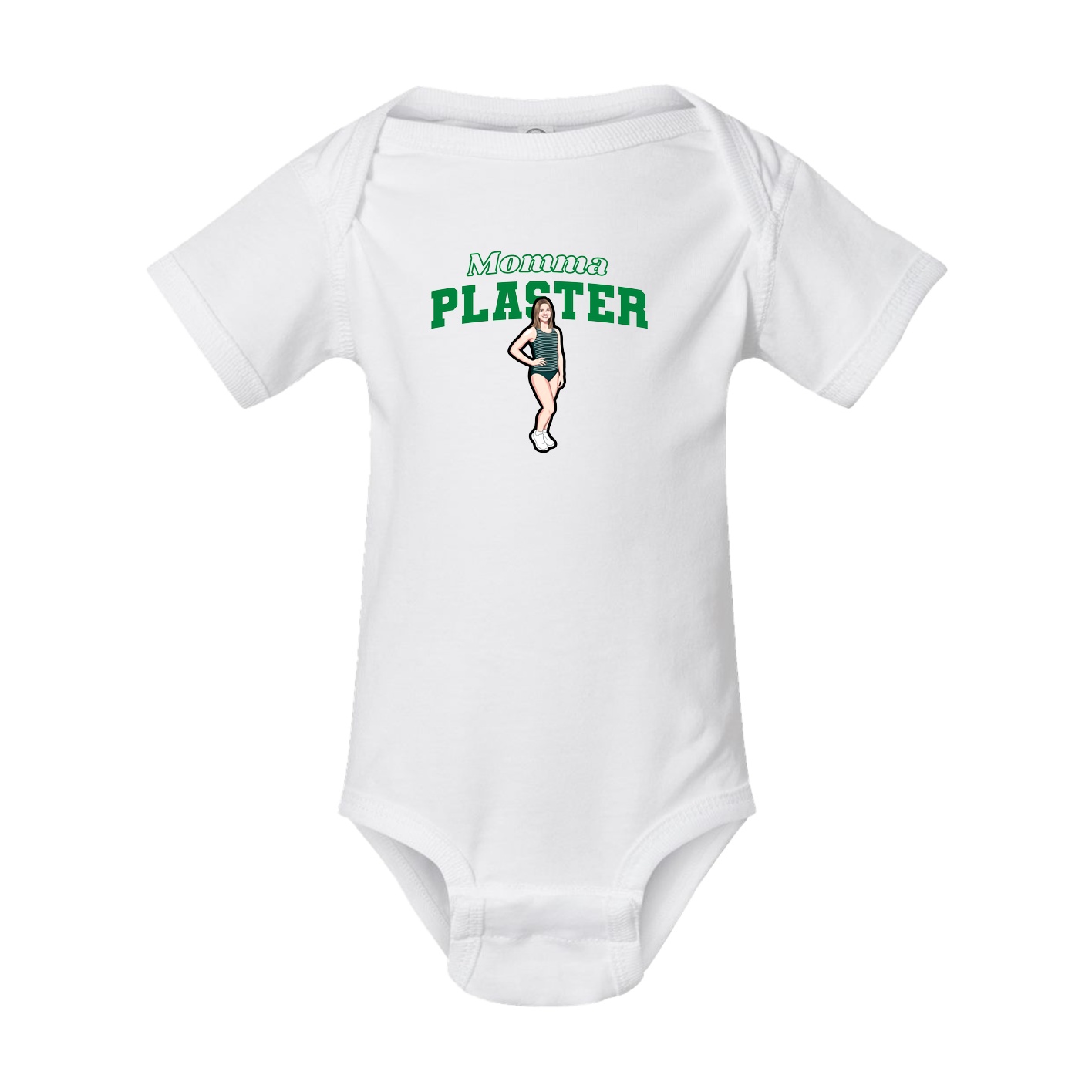 Baby Onesie — Mothers Day Block in White