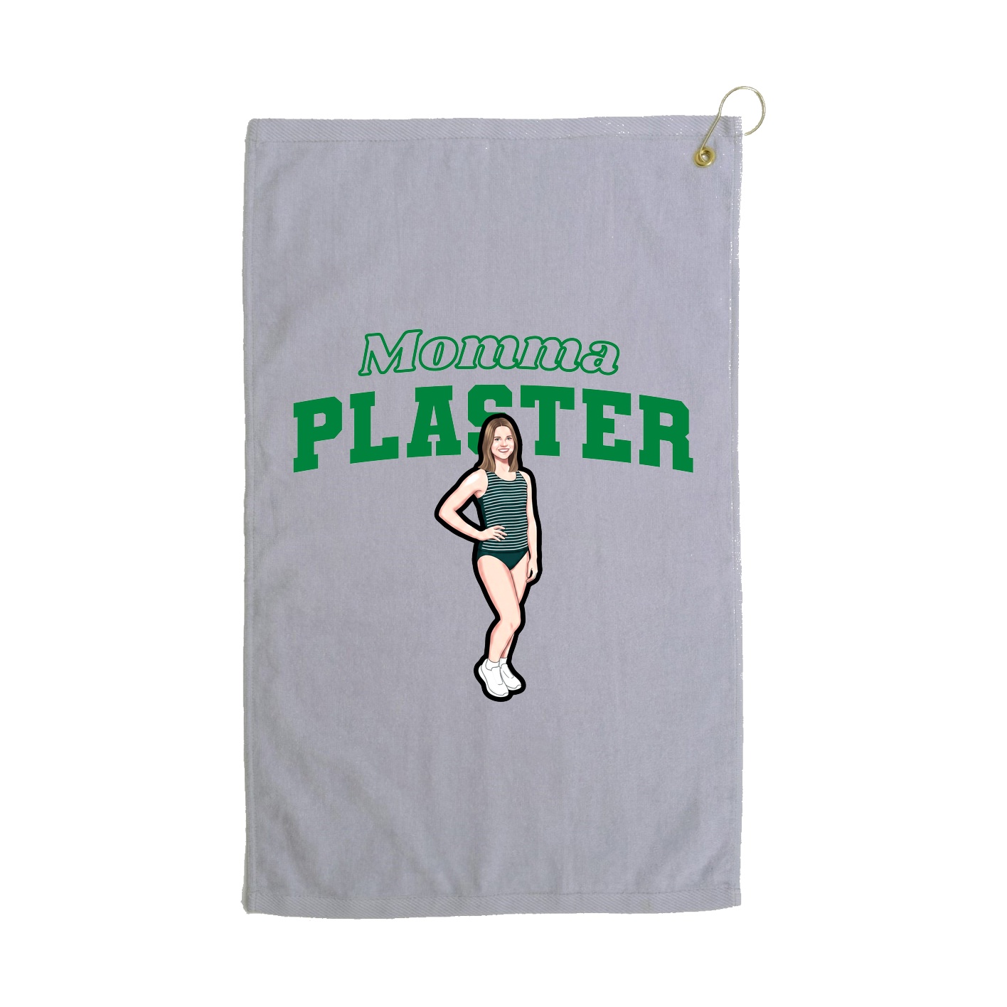 Golf Towel — Mothers Day Block in Grey