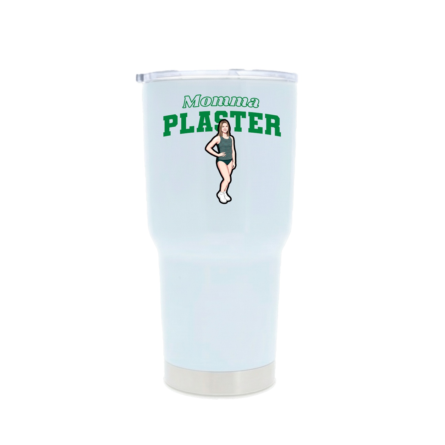 30oz Stainless Steel Tumbler — Mothers Day Block in White