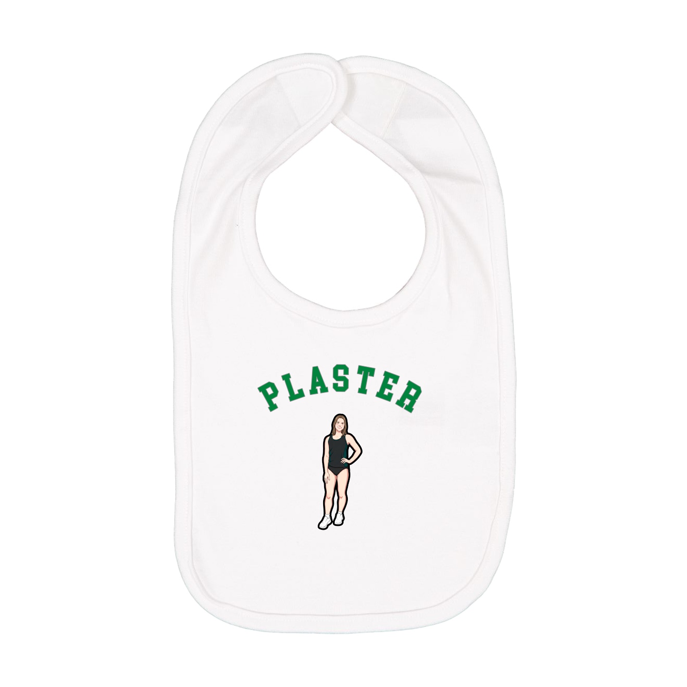 Infant Bib — Shirsey Arch in White
