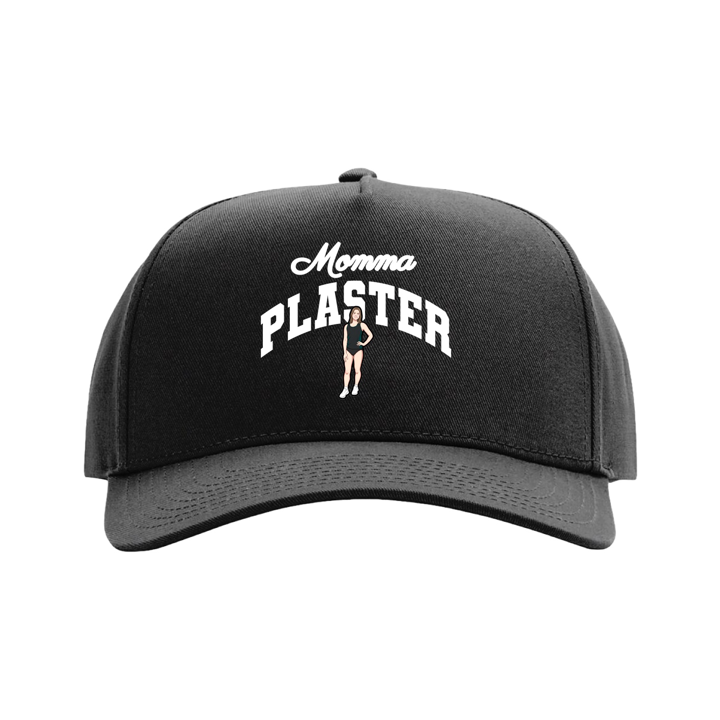 Full Fabric Five-Panel Champ Cap — Mothers Day Arch in Black