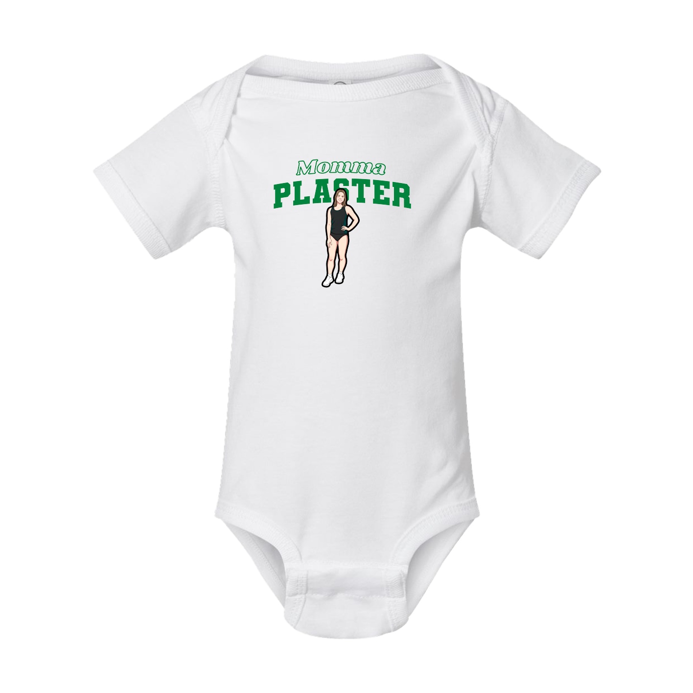 Baby Onesie — Mothers Day Block in White