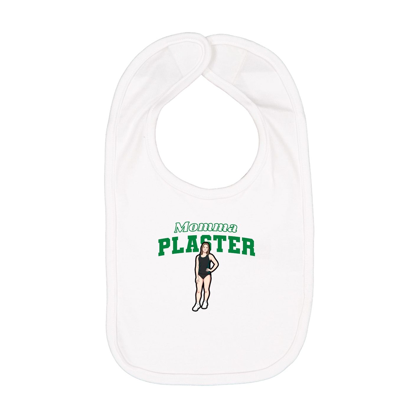 Infant Bib — Mothers Day Block in White