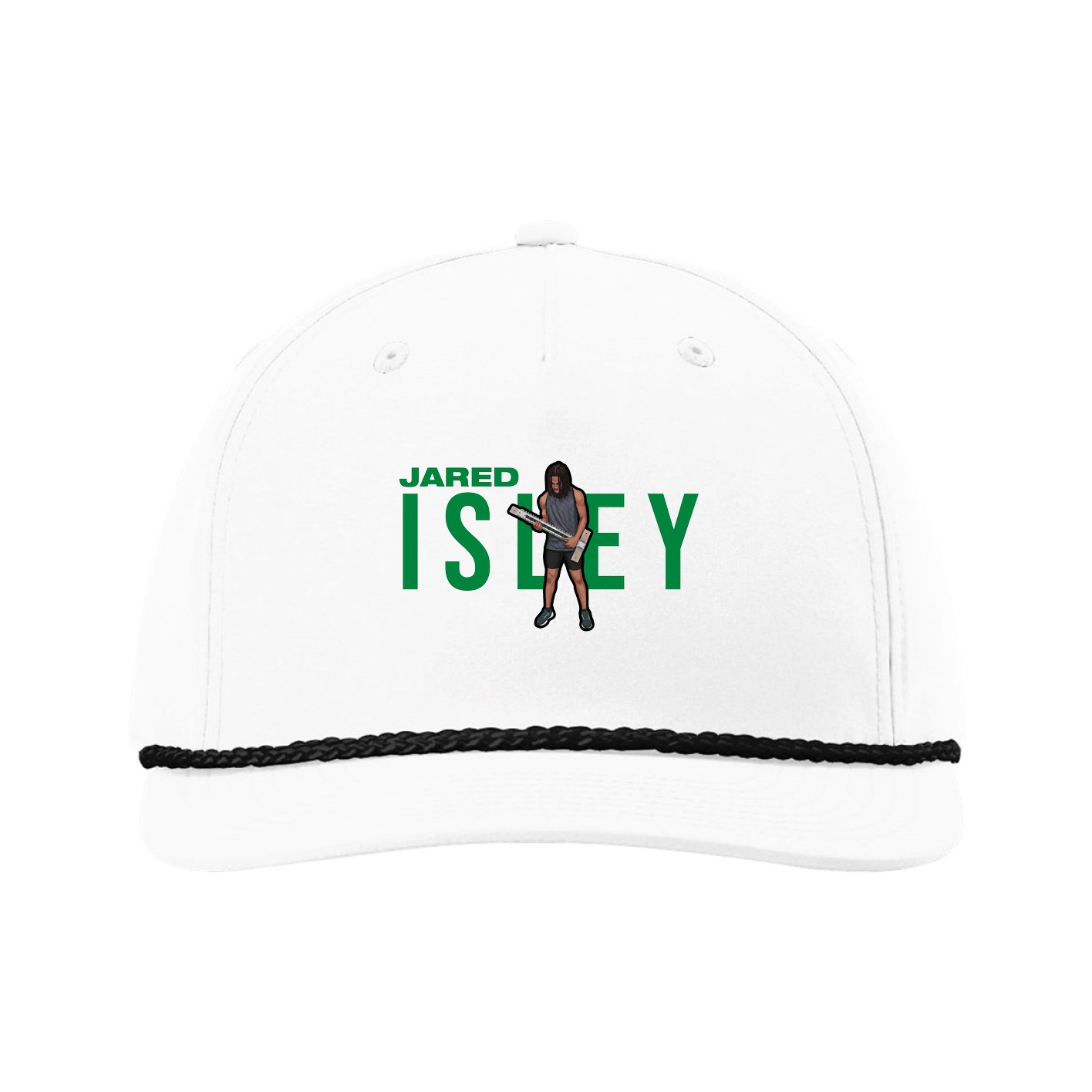 Five-Panel Classic Rope Cap — Player Name in White