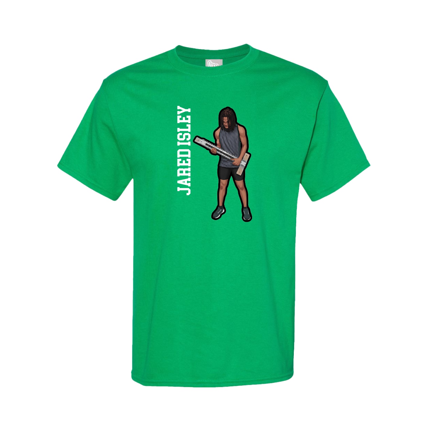 Tee — Name Vertical in Green