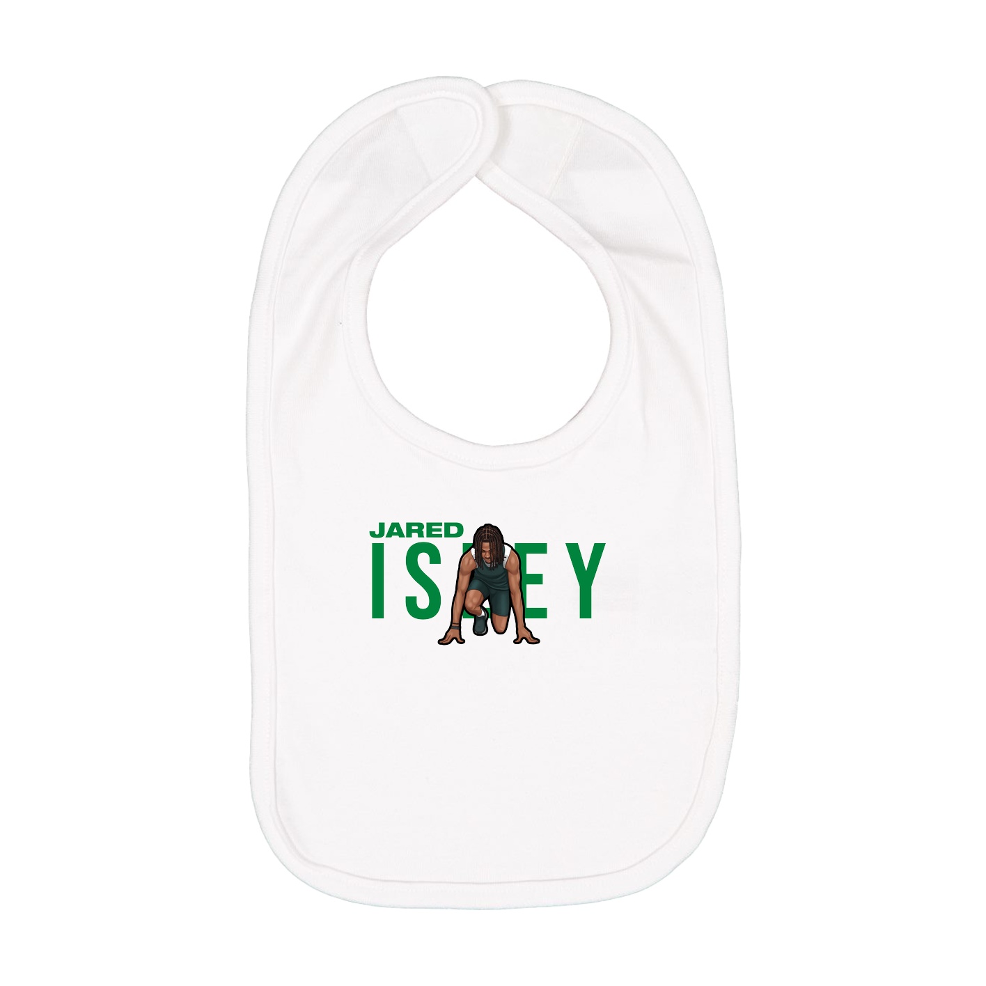 Infant Bib — Player Name in White