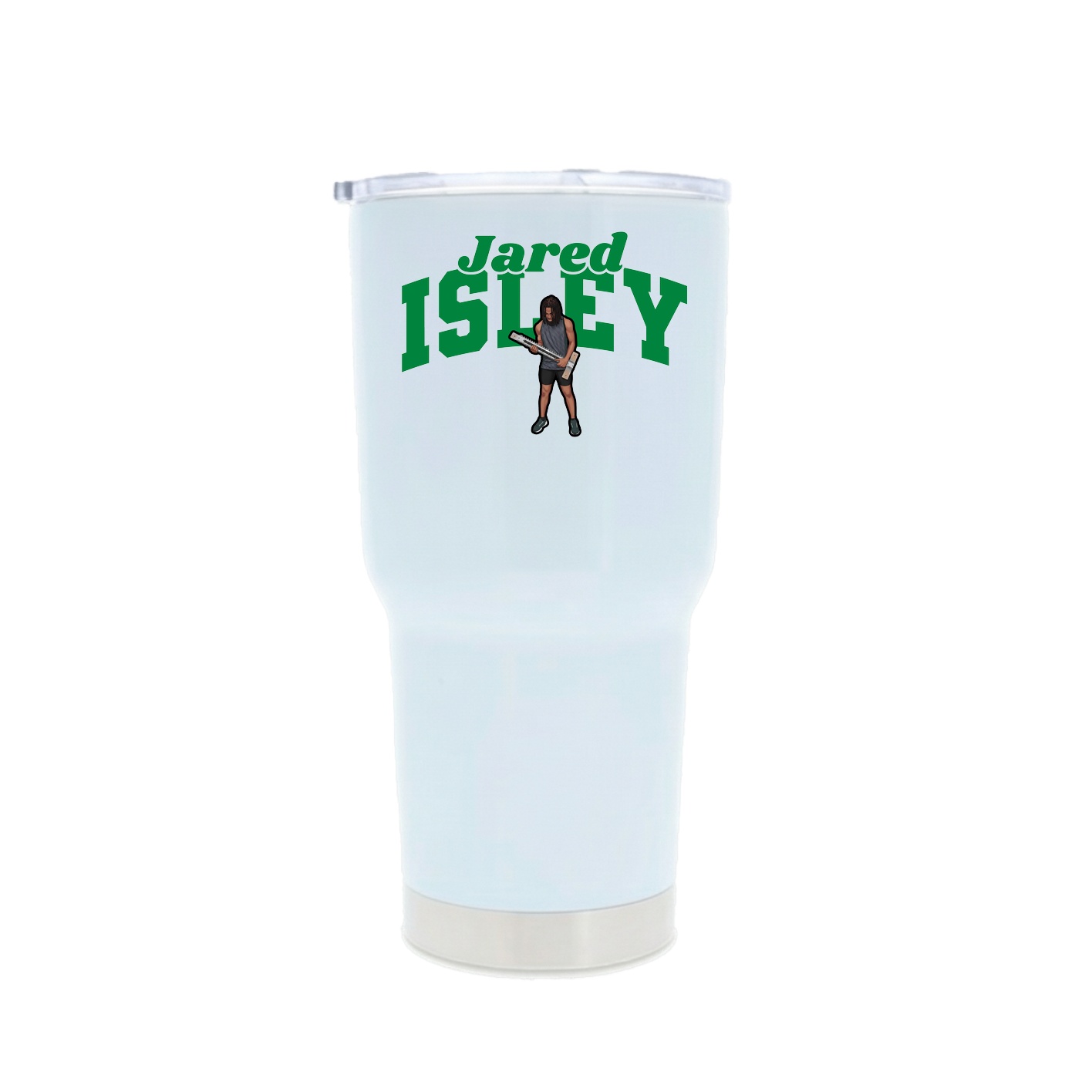 30oz Stainless Steel Tumbler — Signature Arch in White